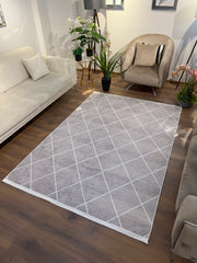 GİZA ALFA VİZON - Kaymaz Deri Taban Makinede Yıkanabilir Salon Oturma Odası Mutfak Halısı
