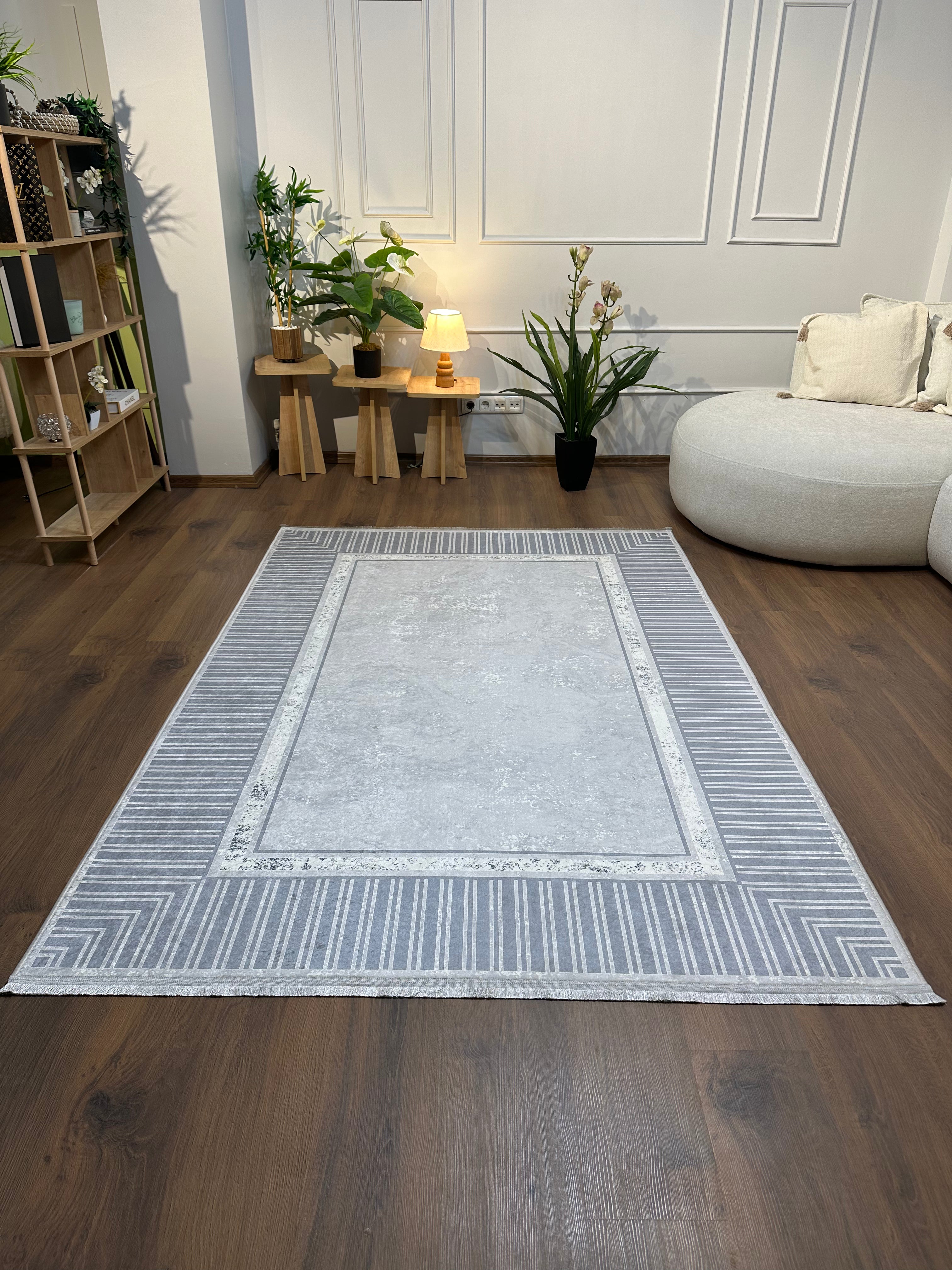 IRMAK - Kaymaz Deri Taban Makinede Yıkanabilir Salon Oturma Odası Mutfak Halısı