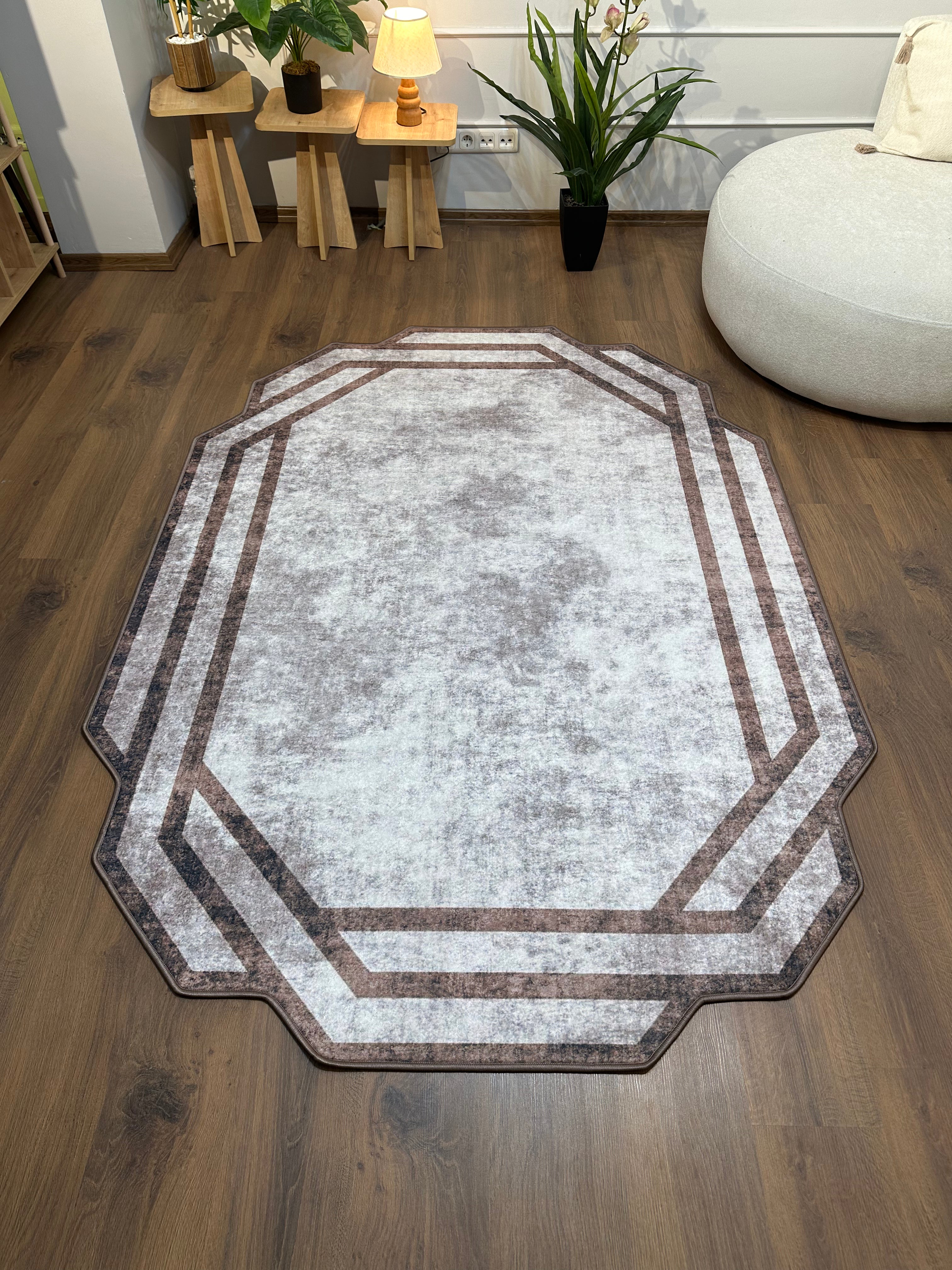 GALAXY VİZON - Kaymaz Deri Taban Makinede Yıkanabilir Salon Oturma Odası Mutfak Halısı