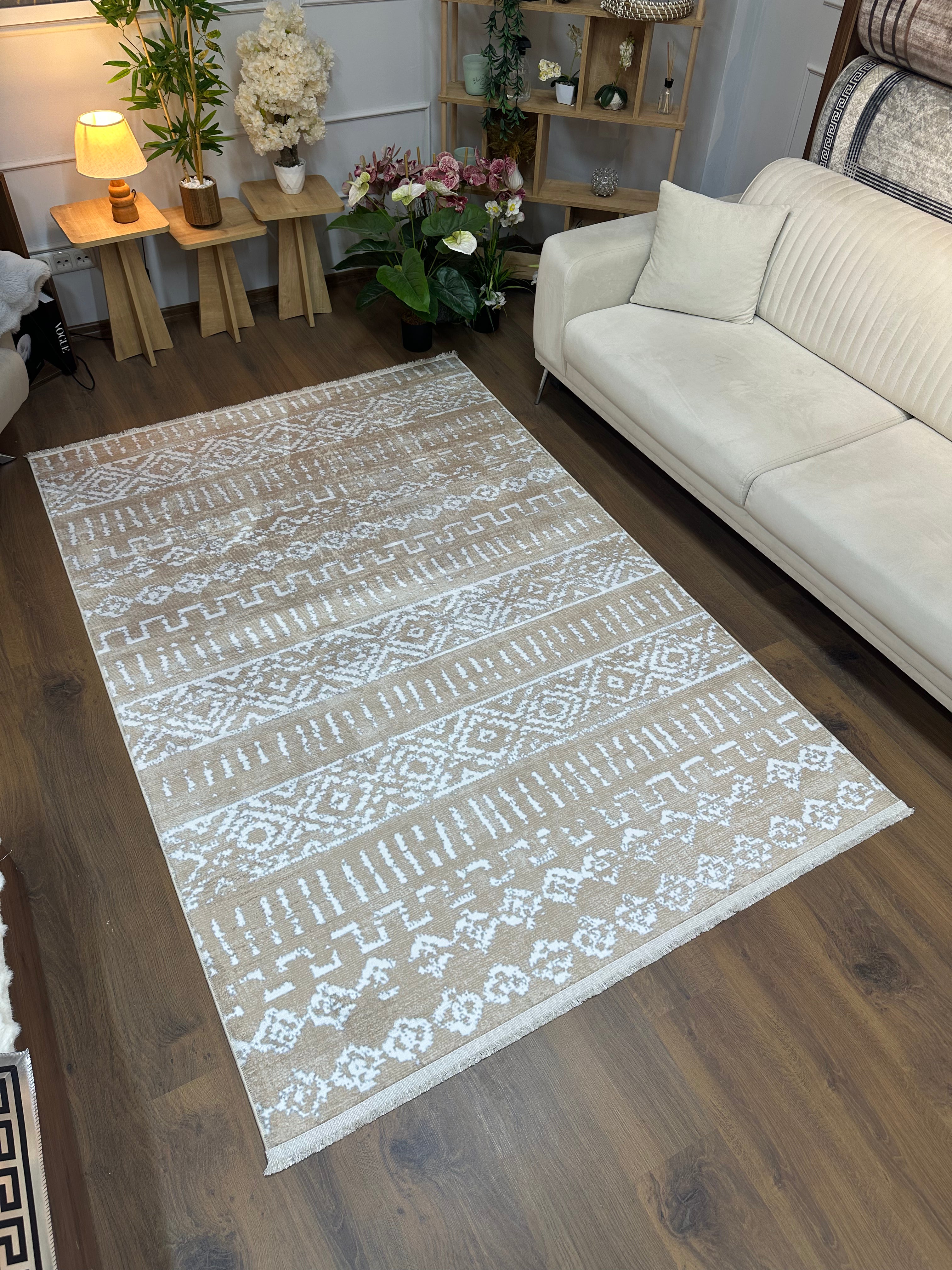 MONTANA - Kaymaz Deri Taban Makinede Yıkanabilir Salon Oturma Odası Mutfak Halısı