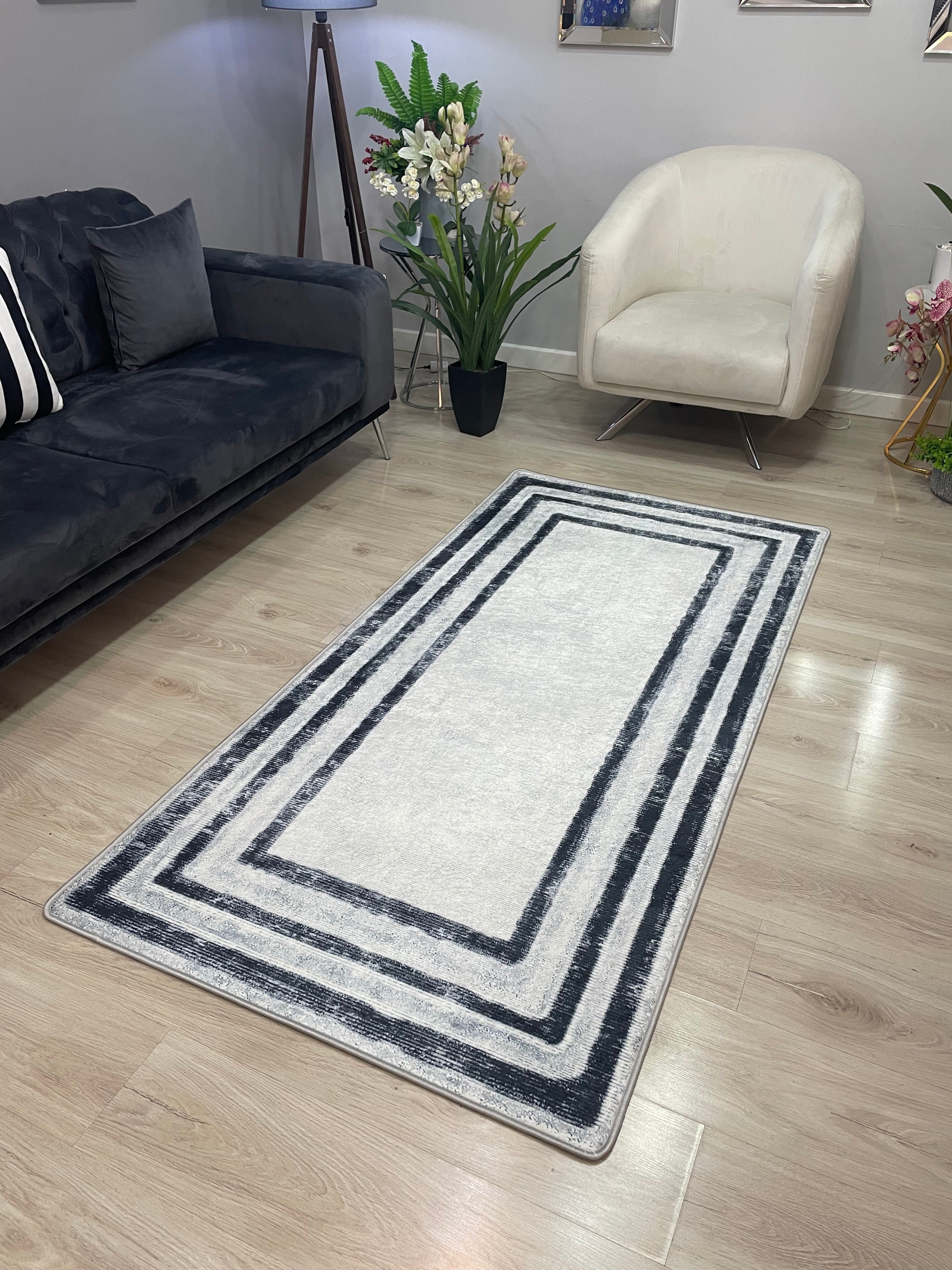 EMPERİAL - Kaymaz Deri Taban Makinede Yıkanabilir Salon Oturma Odası Mutfak Halısı