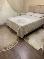 SEDEF SOFT - Kaymaz Deri Taban Makinede Yıkanabilir Salon Oturma Odası Mutfak Halısı