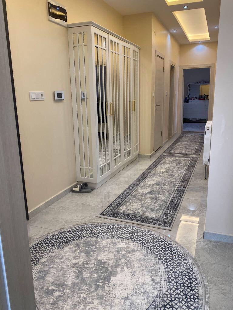 MENARİ ANTİK - Kaymaz Deri Taban Makinede Yıkanabilir Salon Oturma Odası Mutfak Halısı