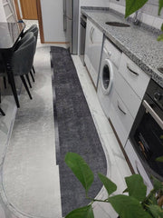 SİNDA-1 - Kaymaz Deri Taban Makinede Yıkanabilir Salon Oturma Odası Mutfak Halısı