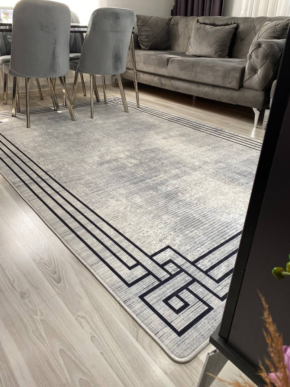 ZÜHRE ANTİK SOFT - Kaymaz Deri Taban Makinede Yıkanabilir Salon Oturma Odası Mutfak Halısı