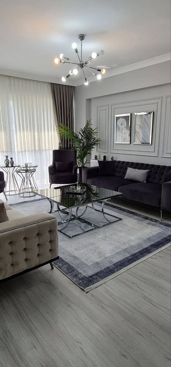 ARMİN-8 - Kaymaz Deri Taban Makinede Yıkanabilir Salon Oturma Odası Mutfak Halısı