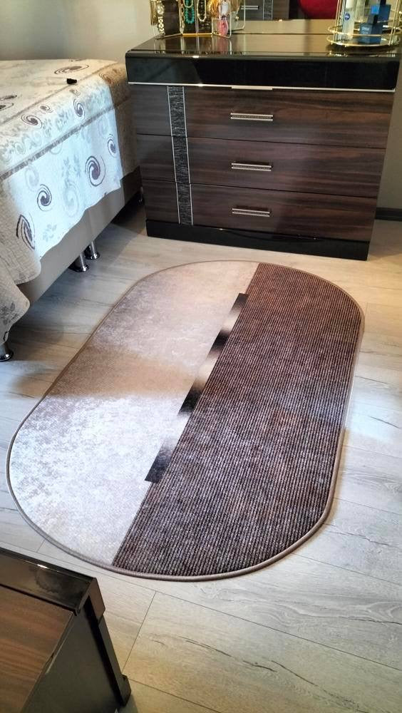SİNDA-2 - Kaymaz Deri Taban Makinede Yıkanabilir Salon Oturma Odası Mutfak Halısı