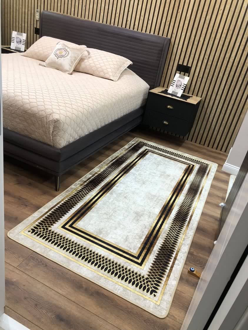 TORONTO - Kaymaz Deri Taban Makinede Yıkanabilir Salon Oturma Odası Mutfak Halısı