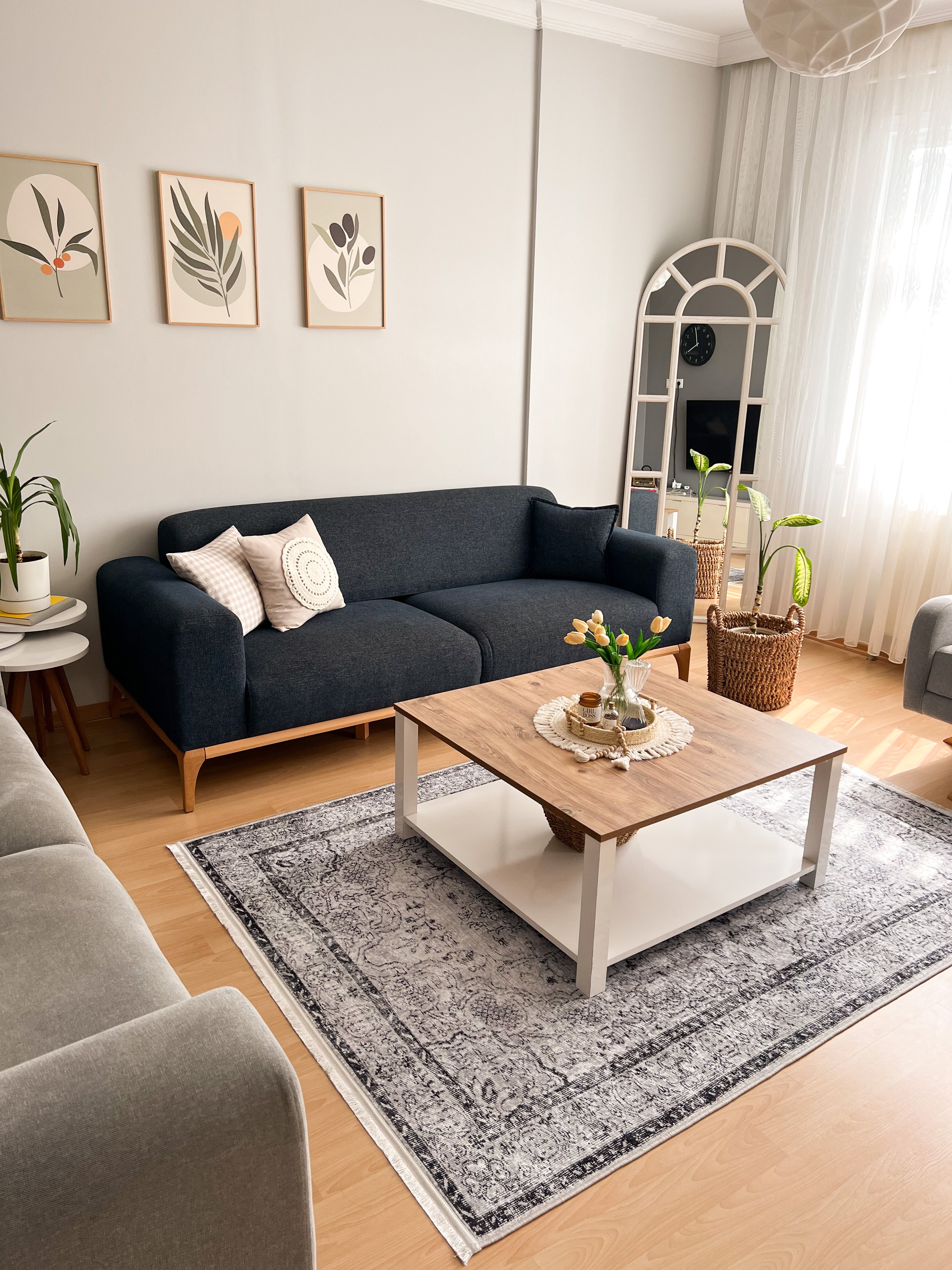 TERRA - Kaymaz Deri Taban Makinede Yıkanabilir Salon Oturma Odası Mutfak Halısı
