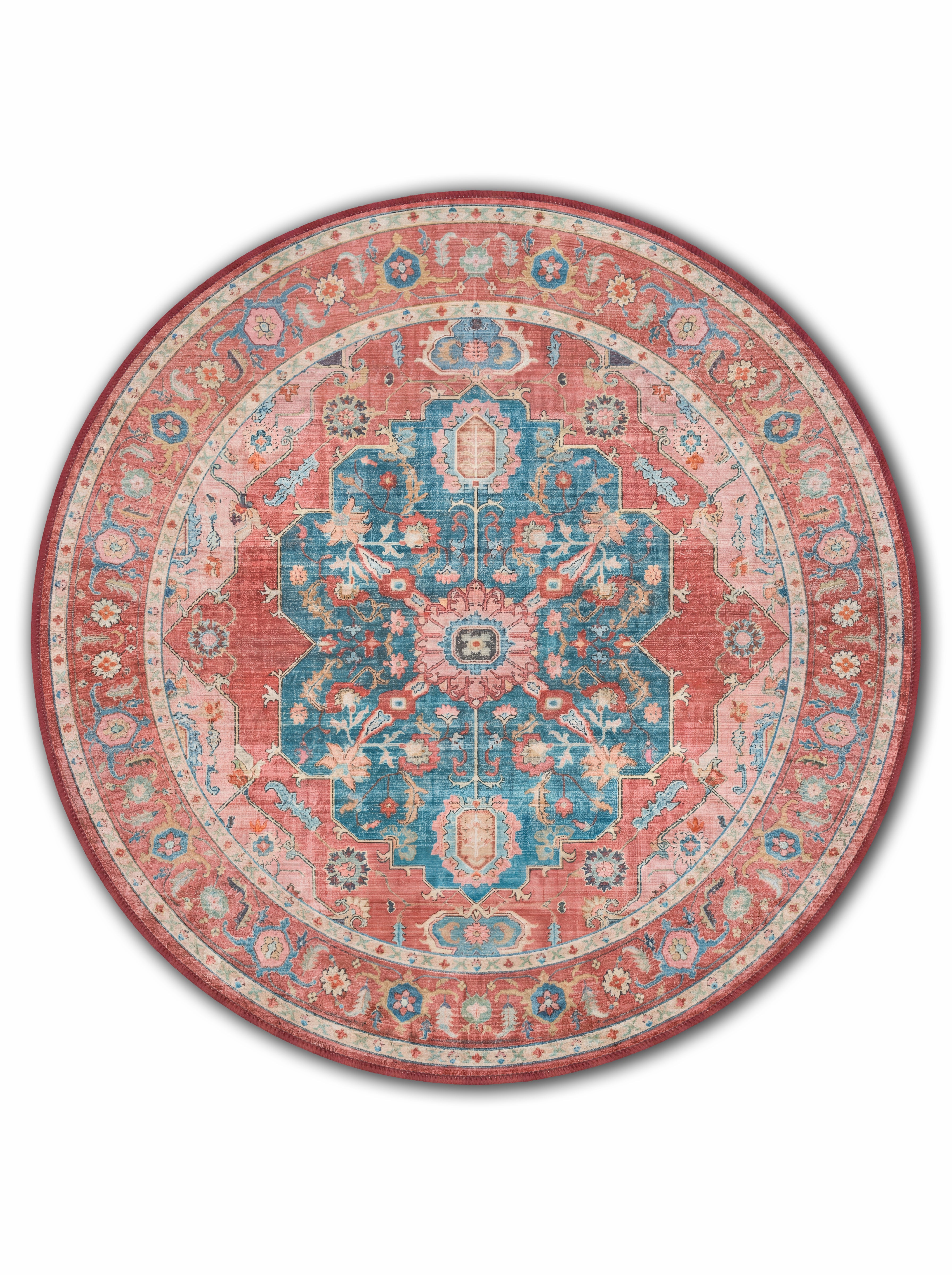 yıkanabilir kaymaz taban şönil dokuma halı 140x200 kirmizi; mavi; renkli