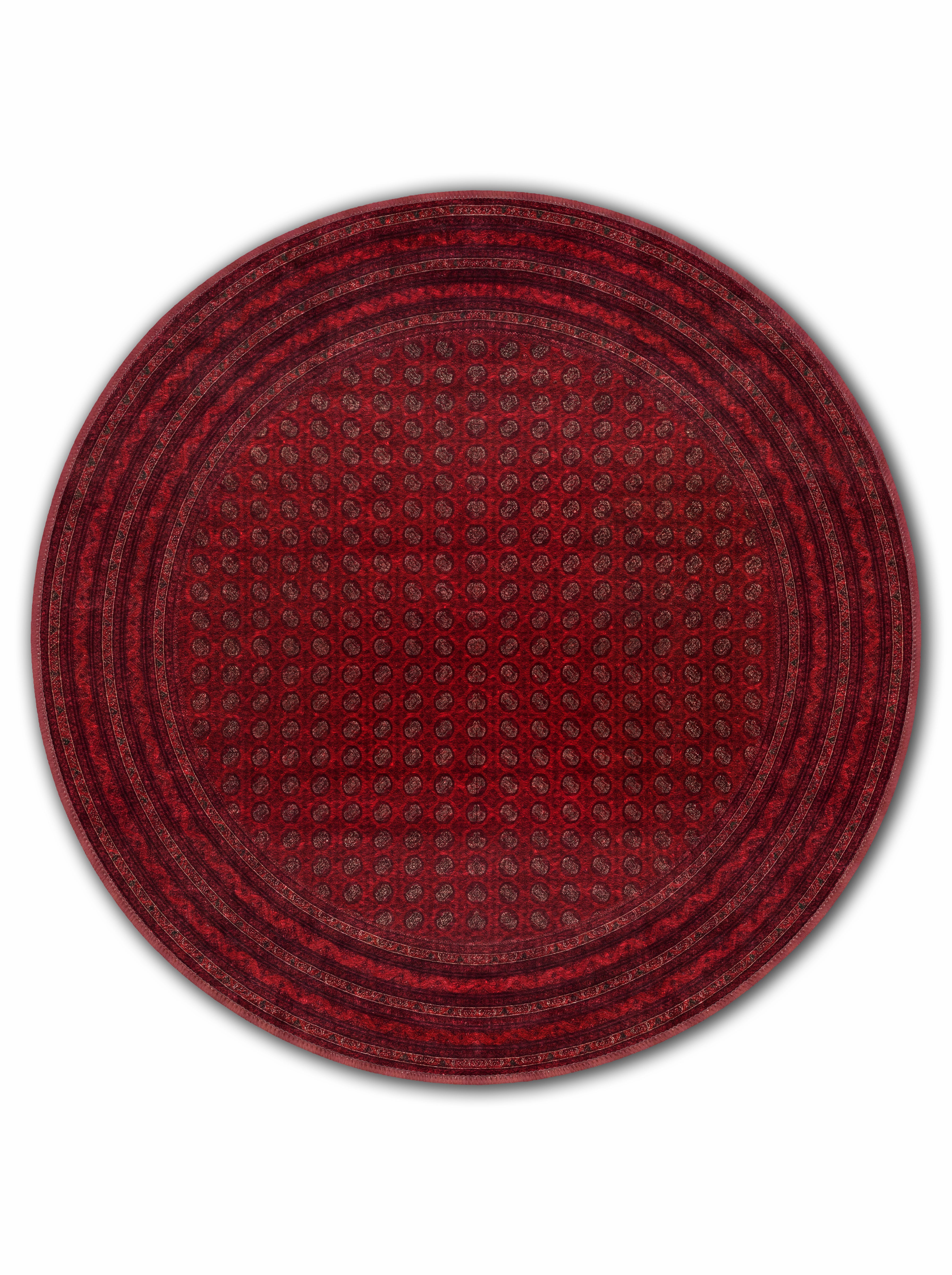 yıkanabilir kaymaz taban şönil dokuma halı 140x200 kirmizi; siyah