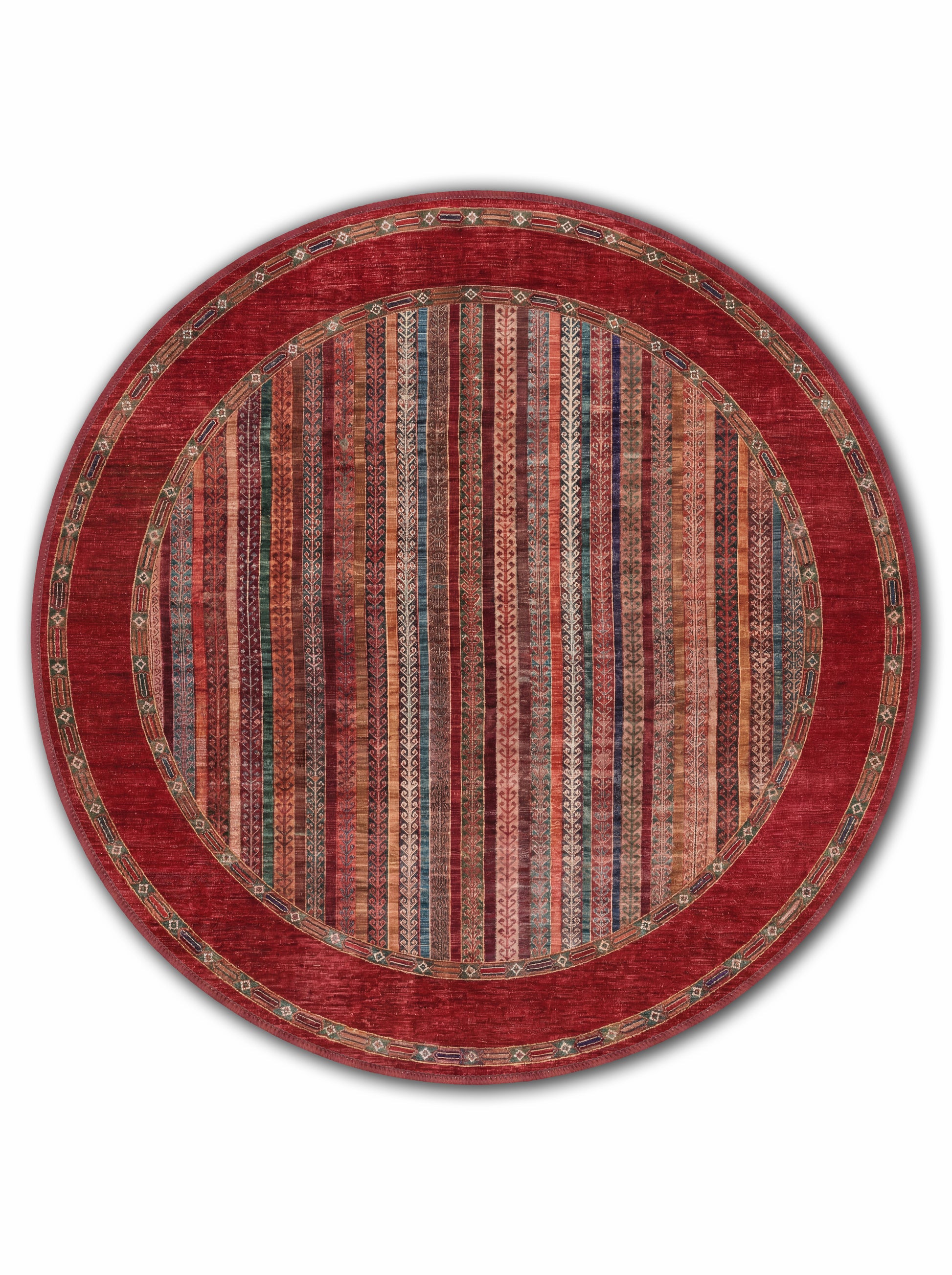 yıkanabilir kaymaz taban şönil dokuma halı 140x200 kirmizi; renkli