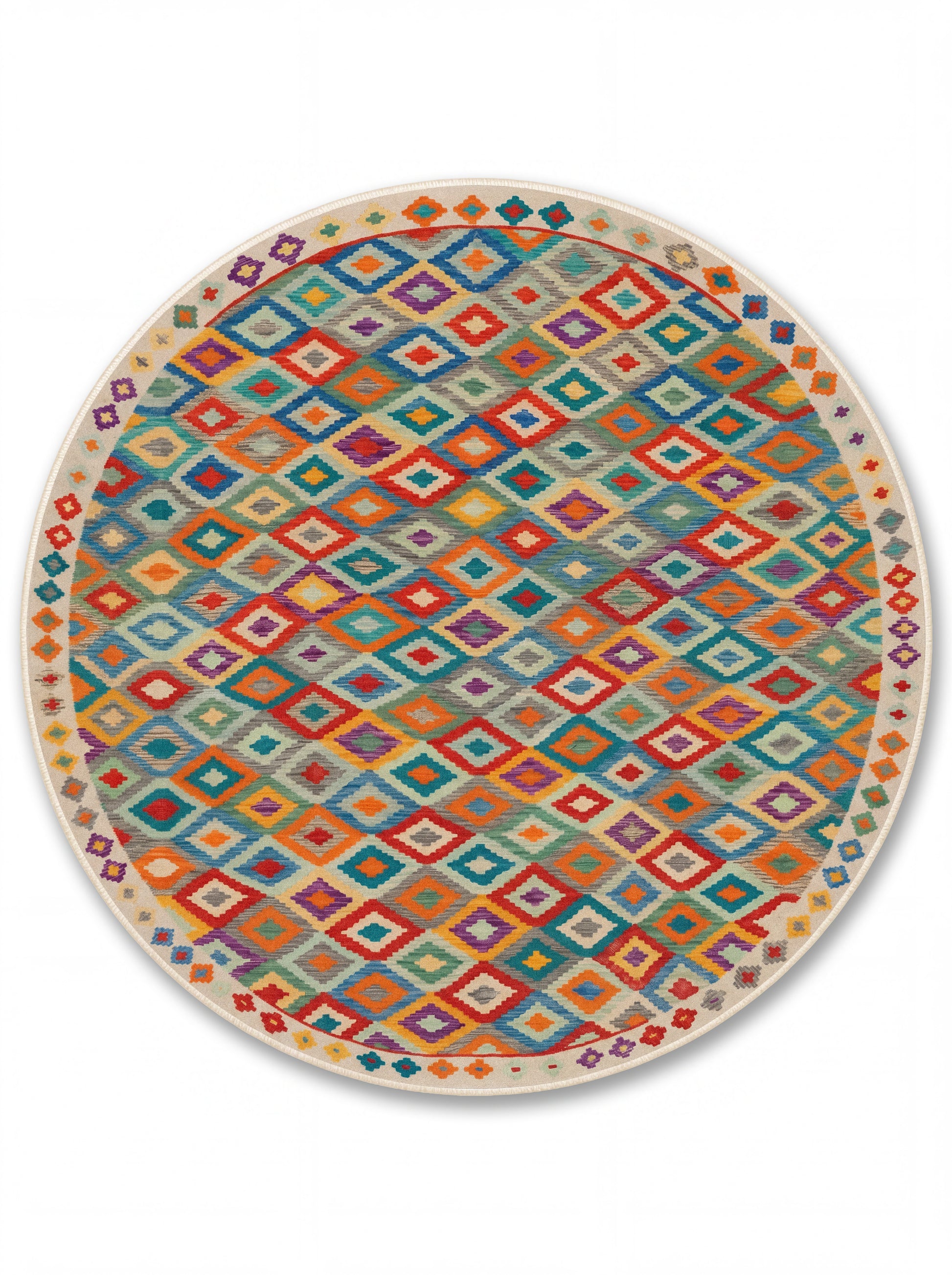 yıkanabilir kaymaz taban şönil dokuma halı 140x200 renkli
