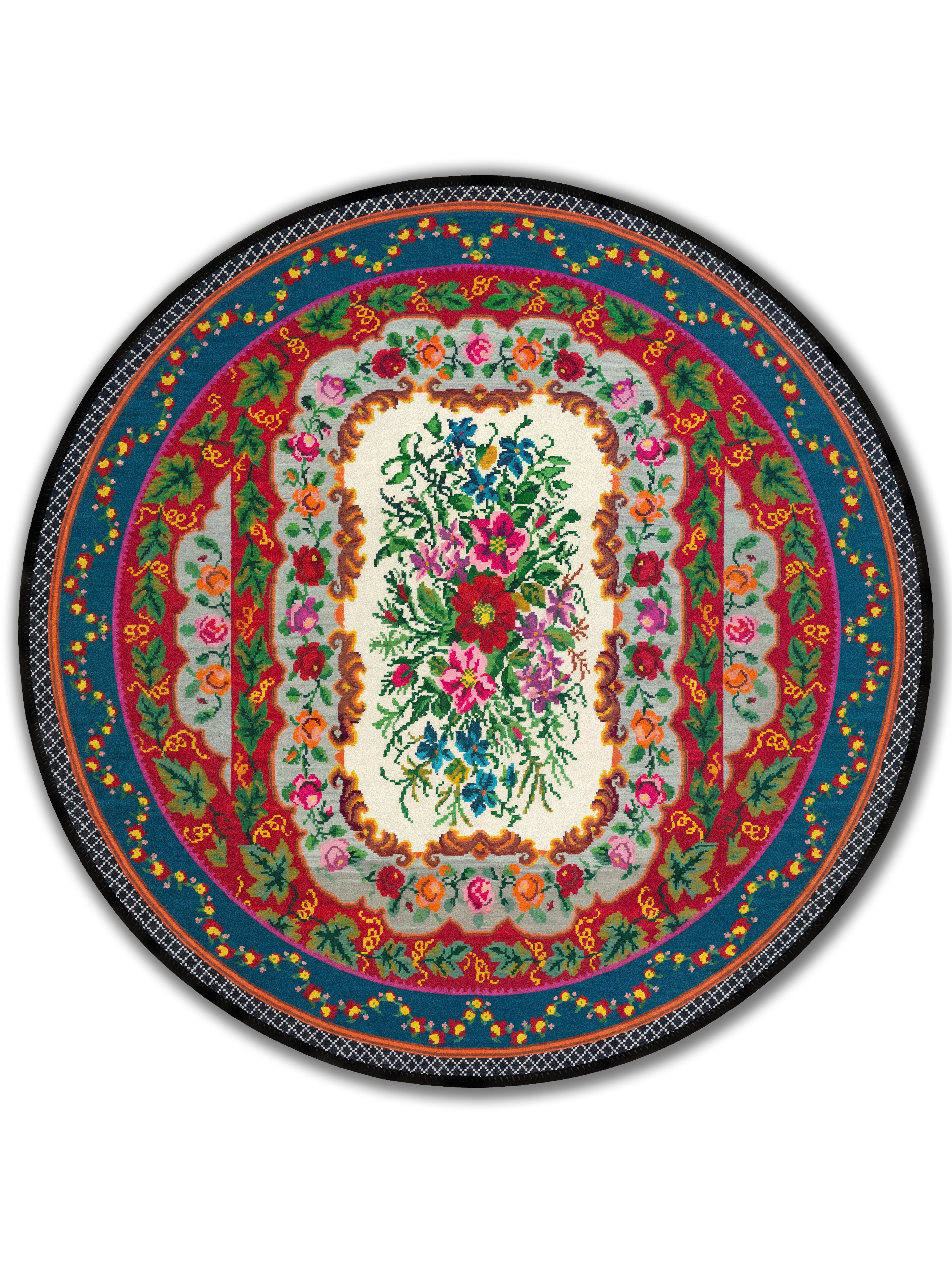 yıkanabilir kaymaz taban şönil dokuma halı 140x200 kirmizi; lacivert; renkli