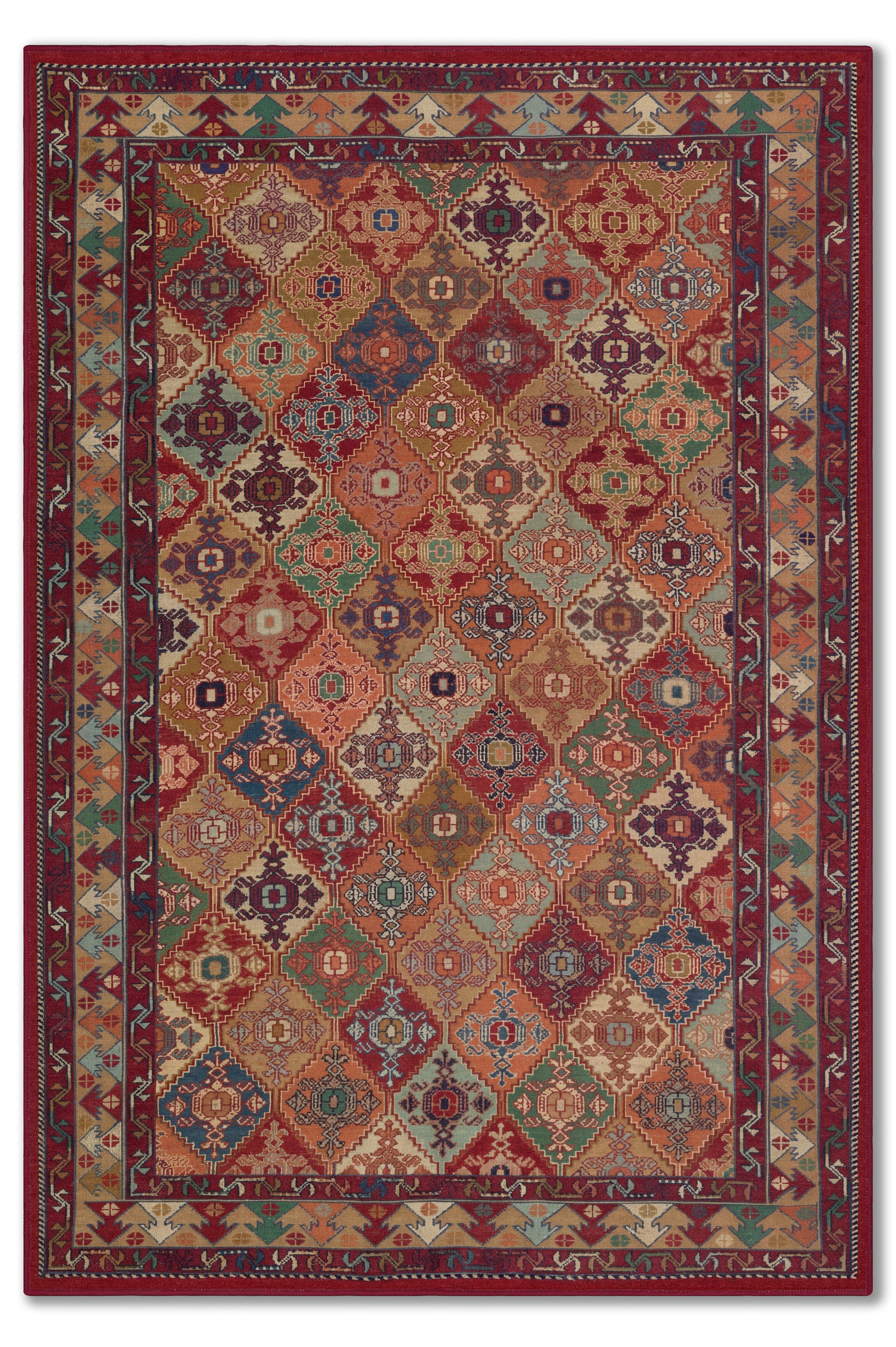 yıkanabilir kaymaz taban şönil dokuma halı 80x150 kirmizi; renkli