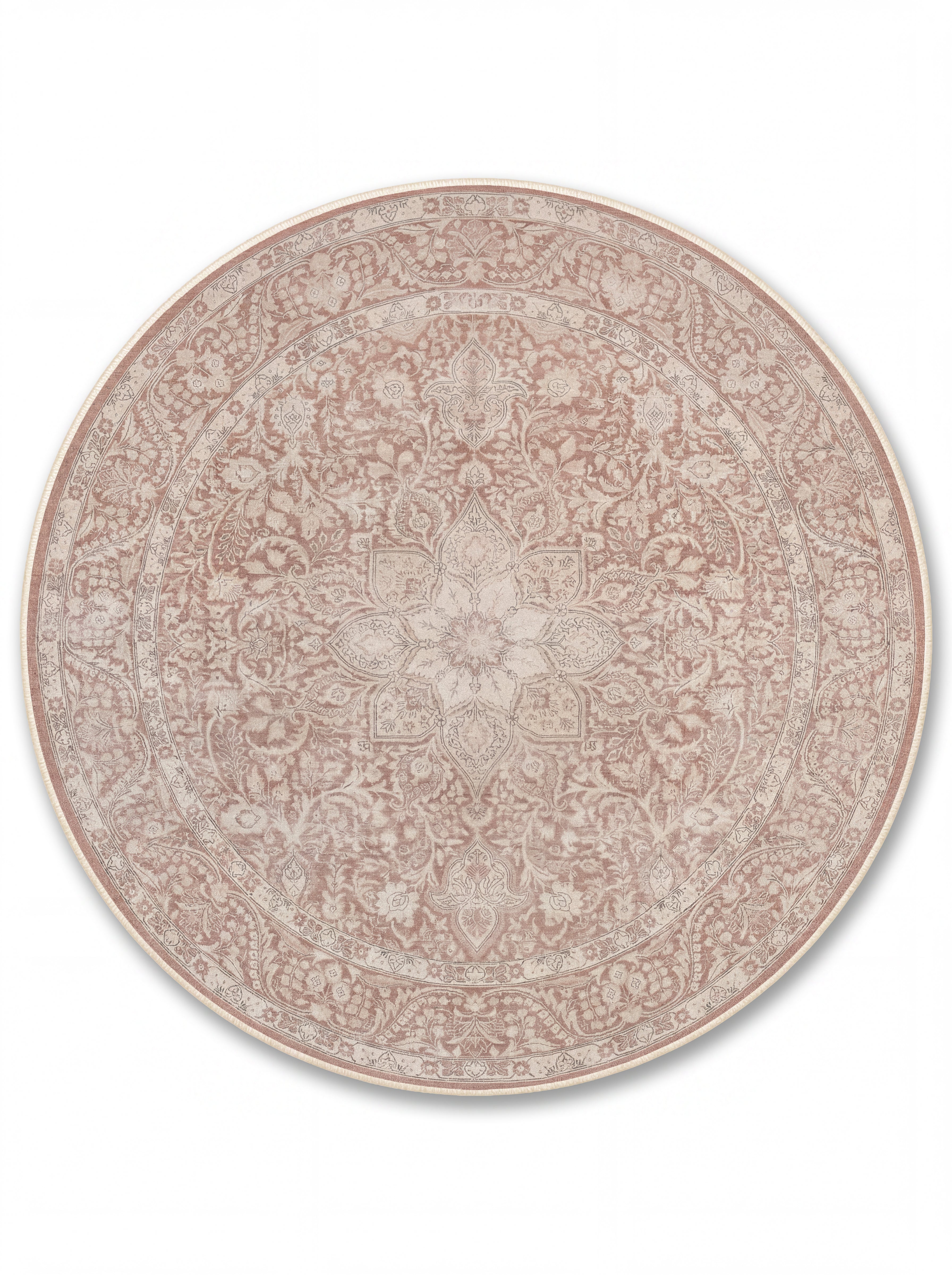 yıkanabilir kaymaz taban şönil dokuma halı 140x200 kahverengi; krem