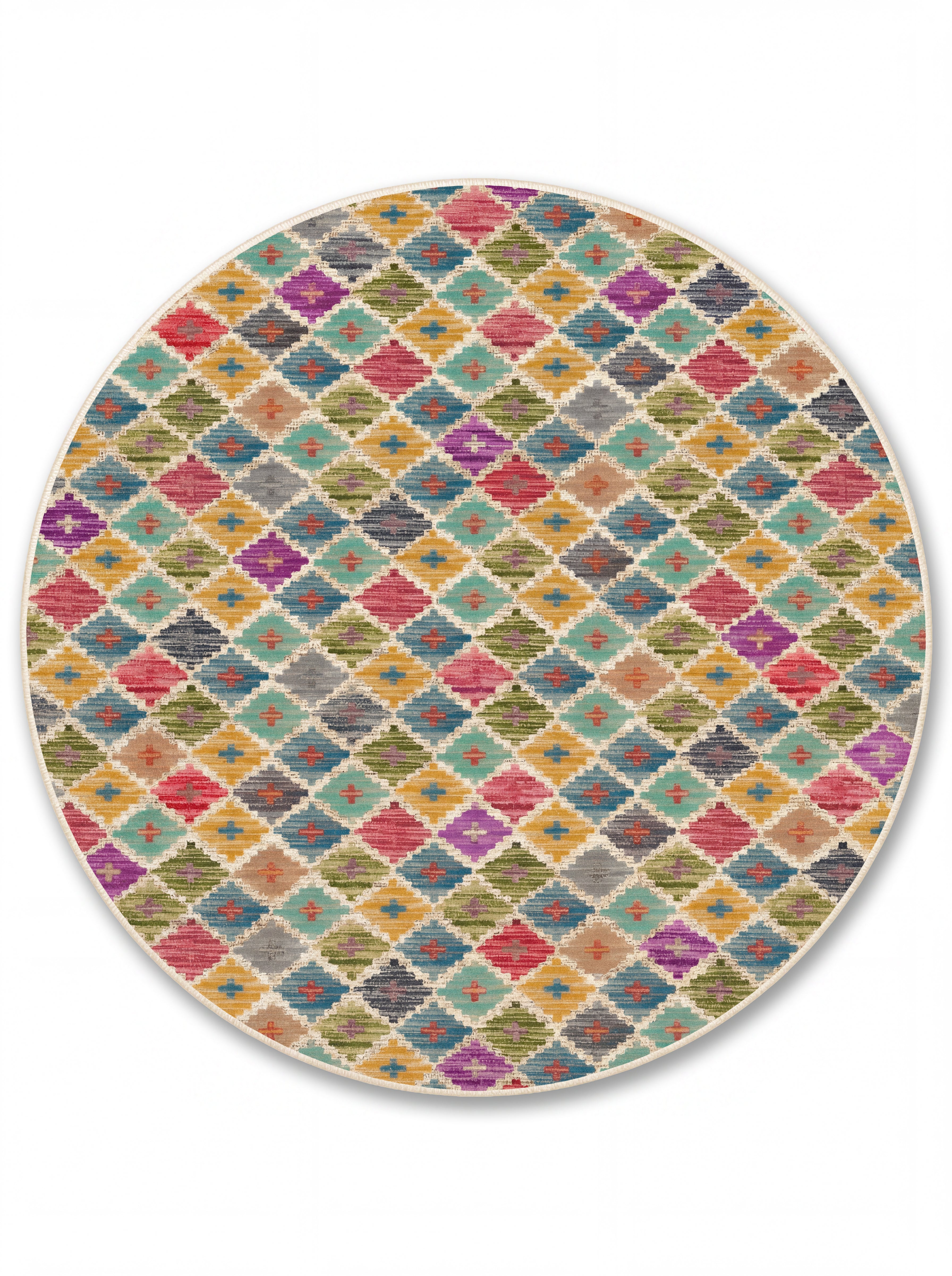 yıkanabilir kaymaz taban şönil dokuma halı 140x200 renkli