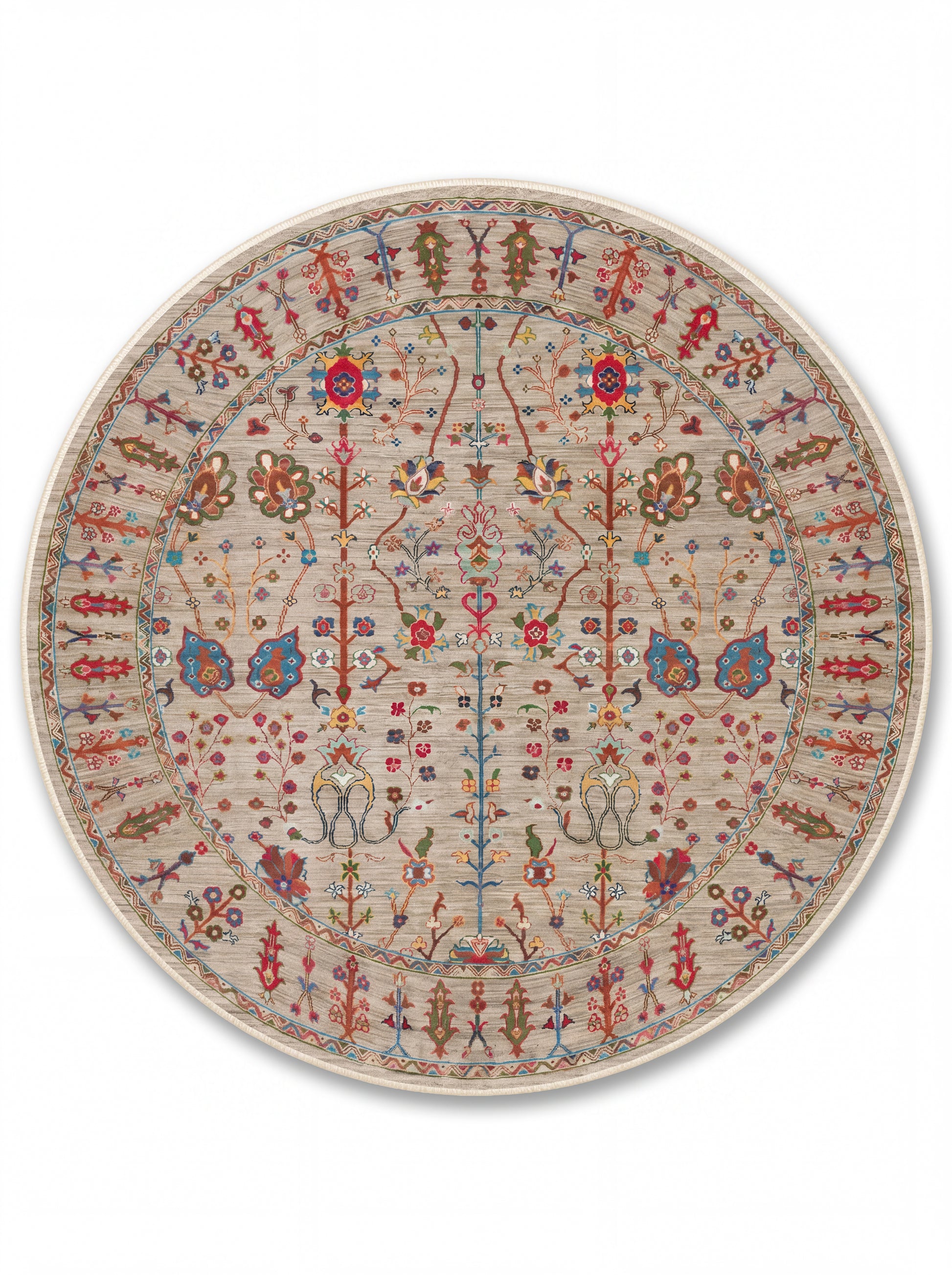 yıkanabilir kaymaz taban şönil dokuma halı 140x200 bej; renkli