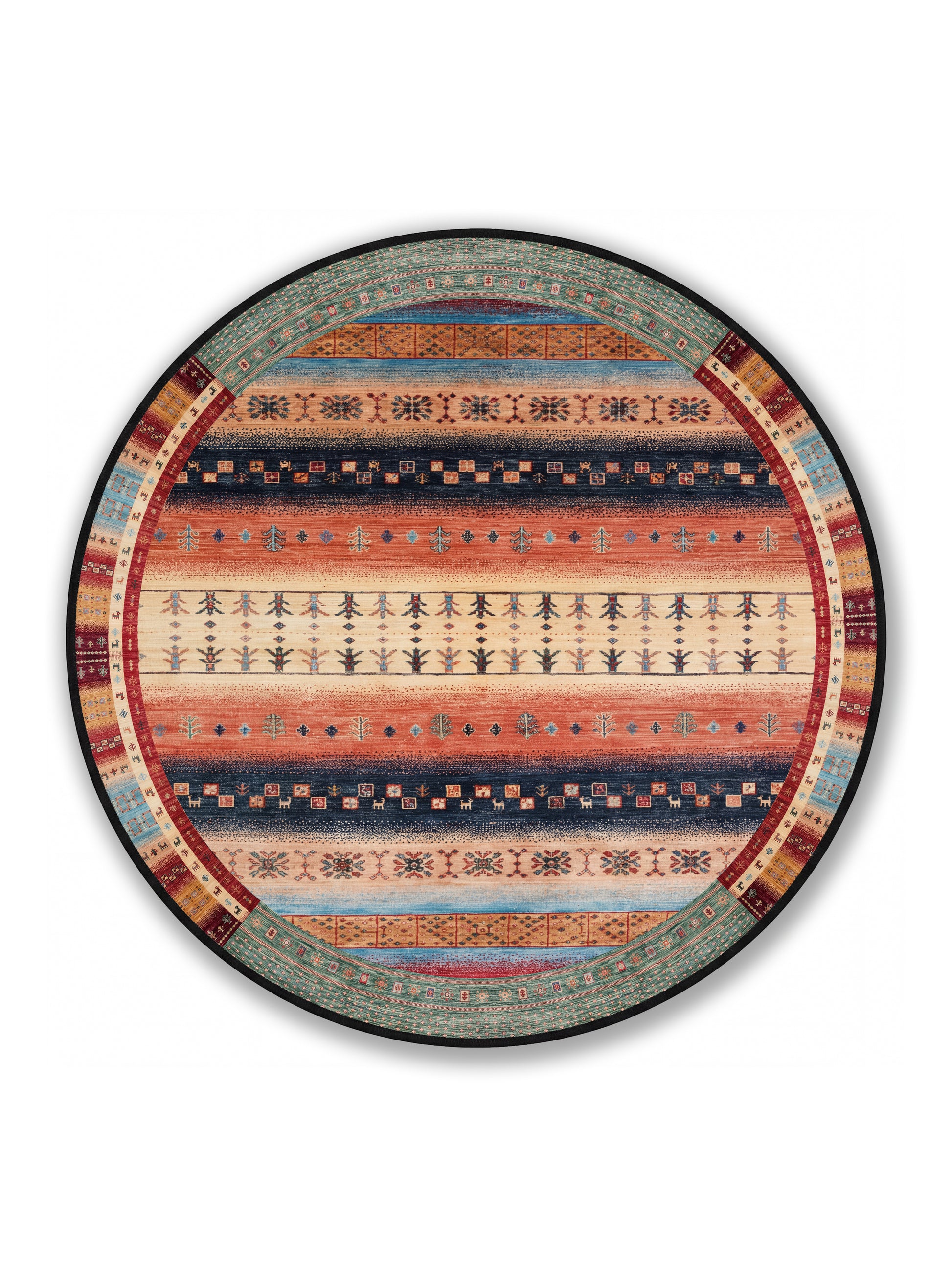 yıkanabilir kaymaz taban şönil dokuma halı 140x200 yesil; kirmizi; renkli