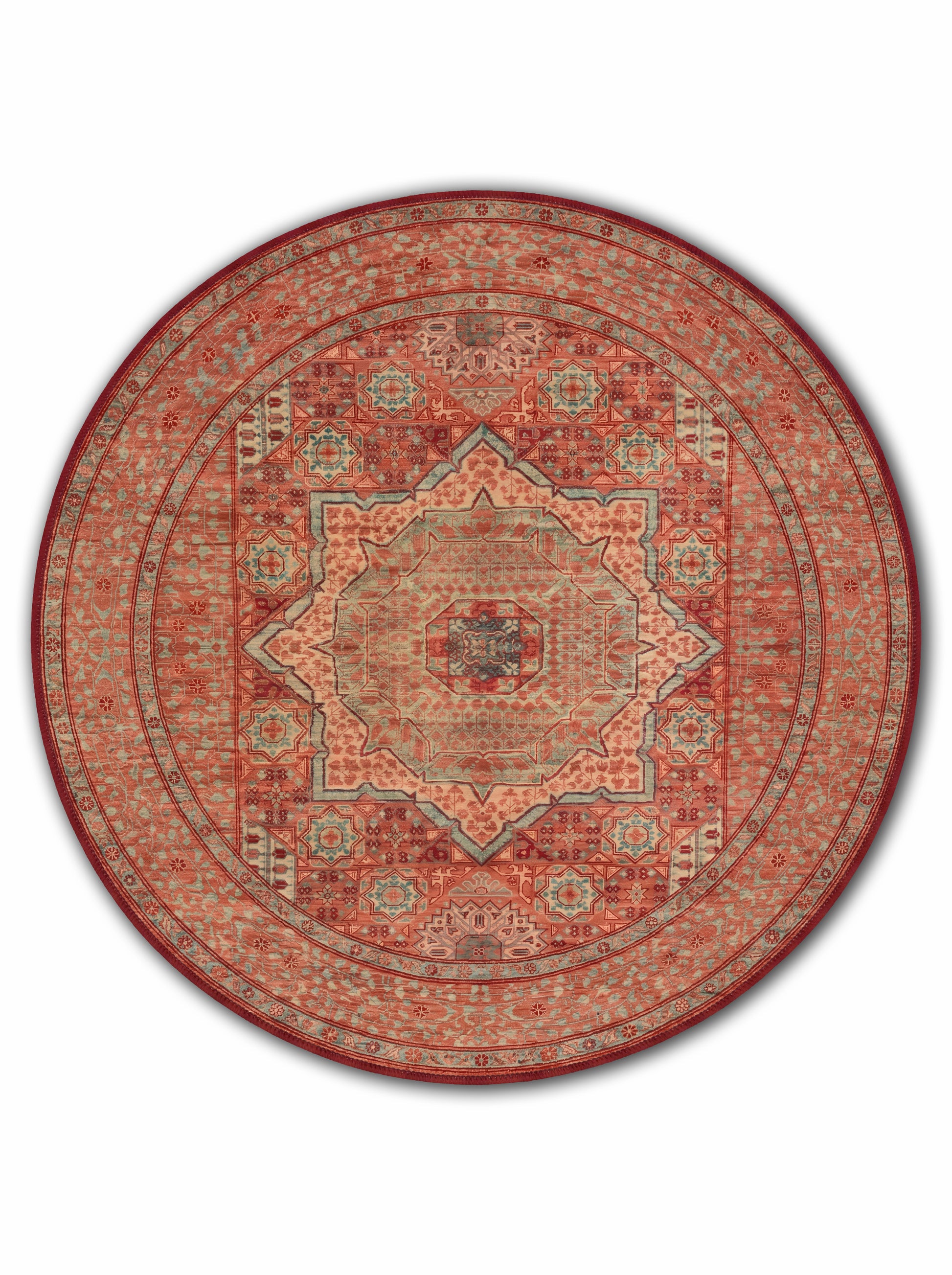 yıkanabilir kaymaz taban şönil dokuma halı 140x200 kirmizi; turuncu; renkli