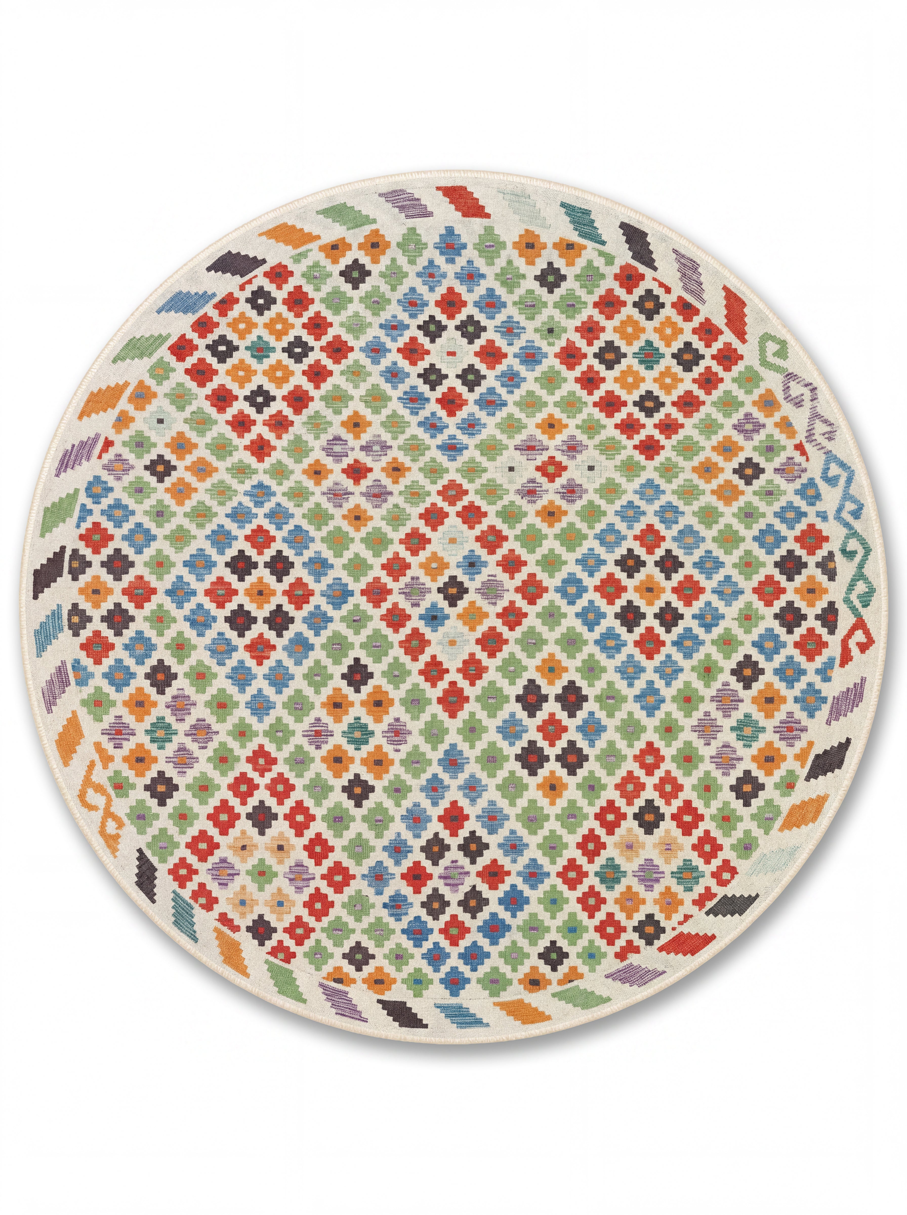yıkanabilir kaymaz taban şönil dokuma halı 140x200 renkli