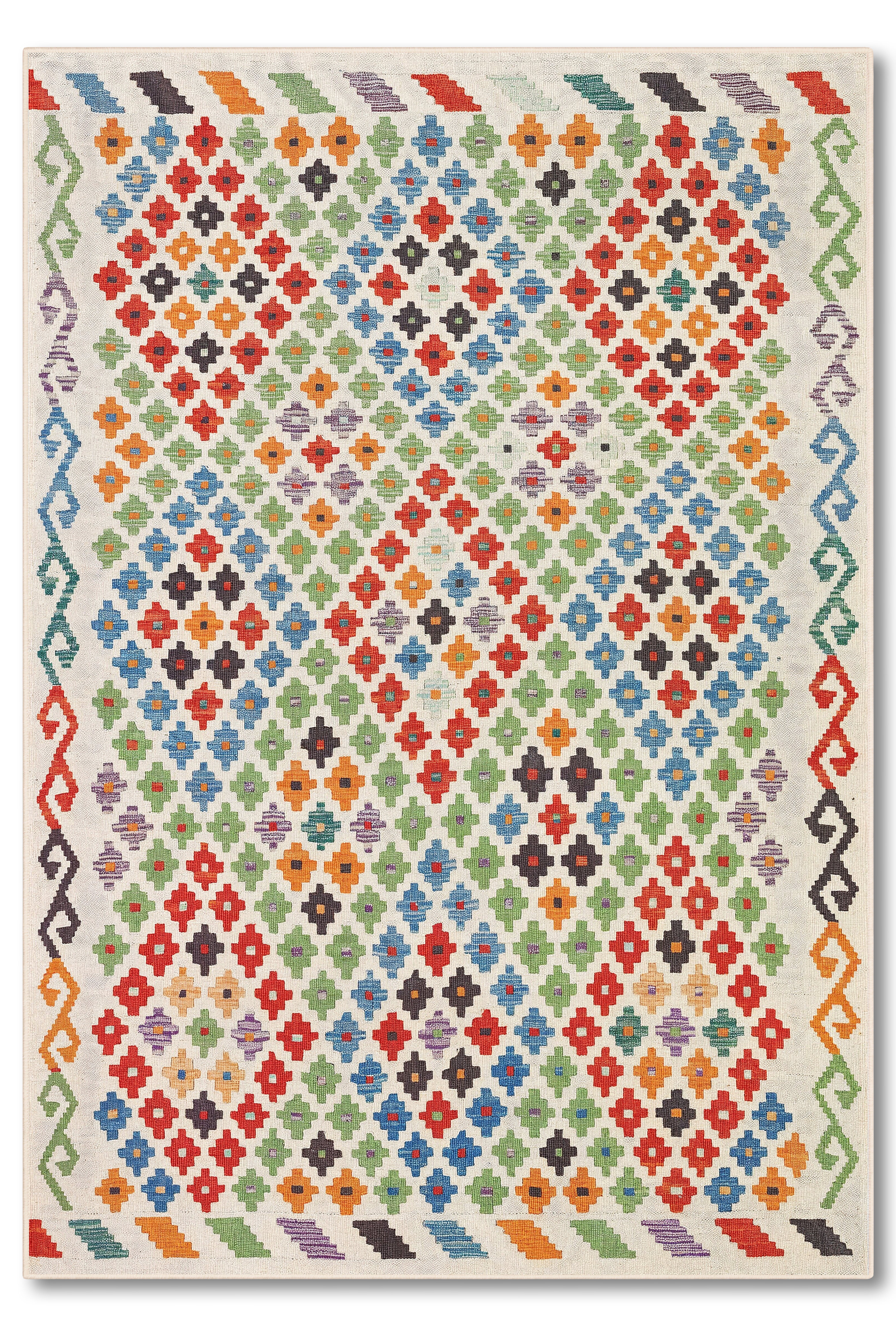 yıkanabilir kaymaz taban şönil dokuma halı 80x150 renkli