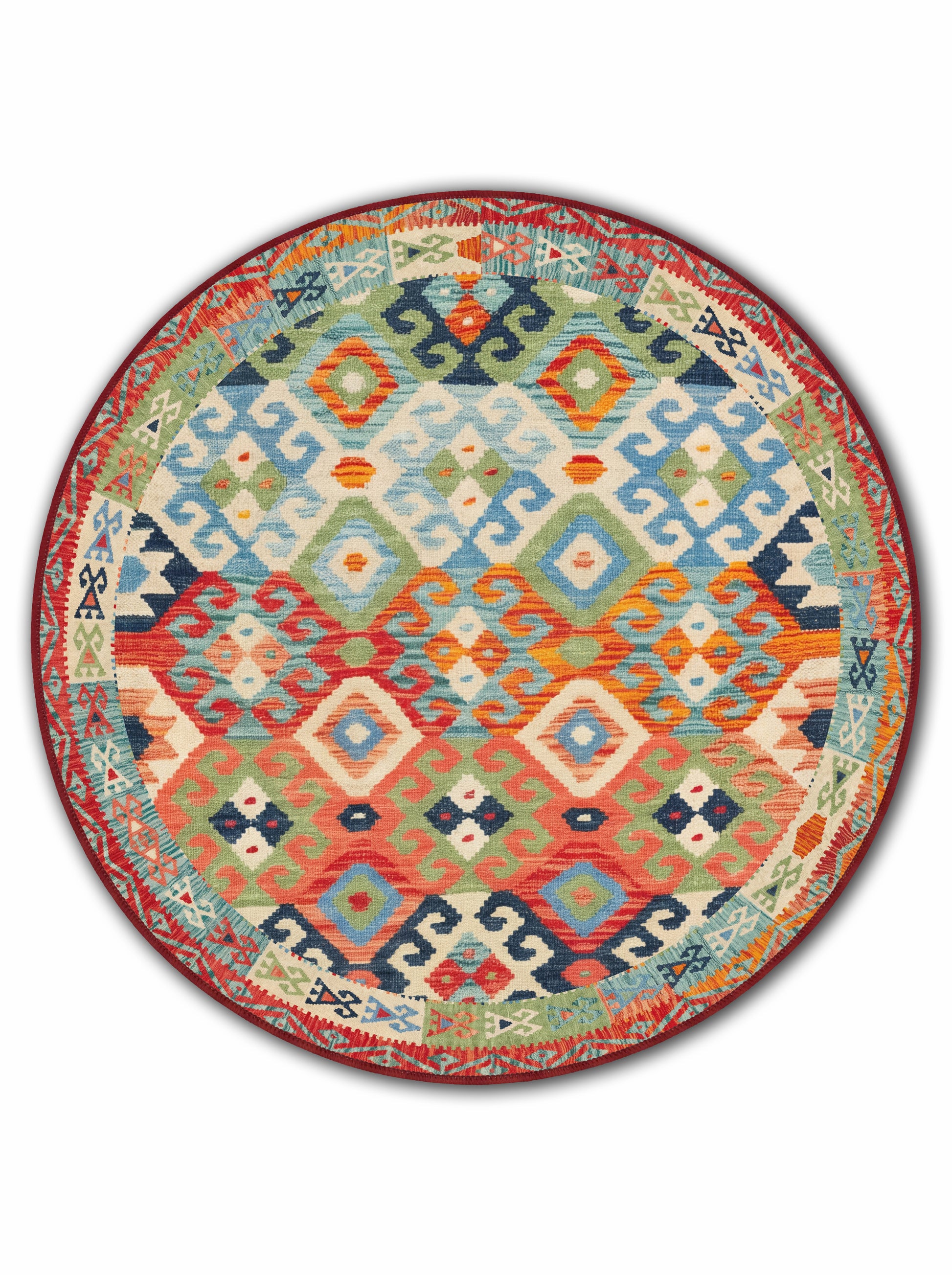 yıkanabilir kaymaz taban şönil dokuma halı 140x200 kirmizi; renkli