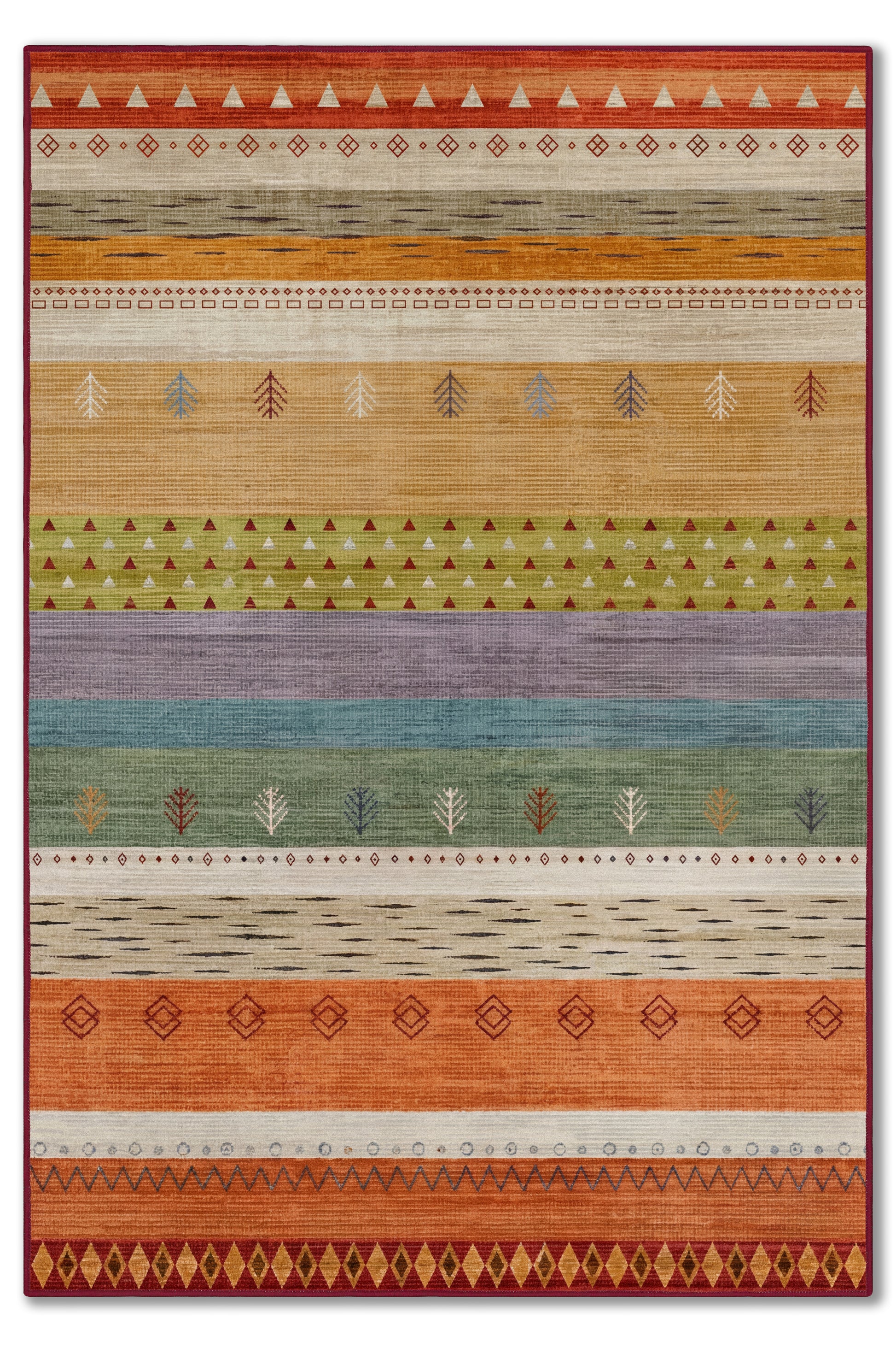 yıkanabilir kaymaz taban şönil dokuma halı 80x150 renkli