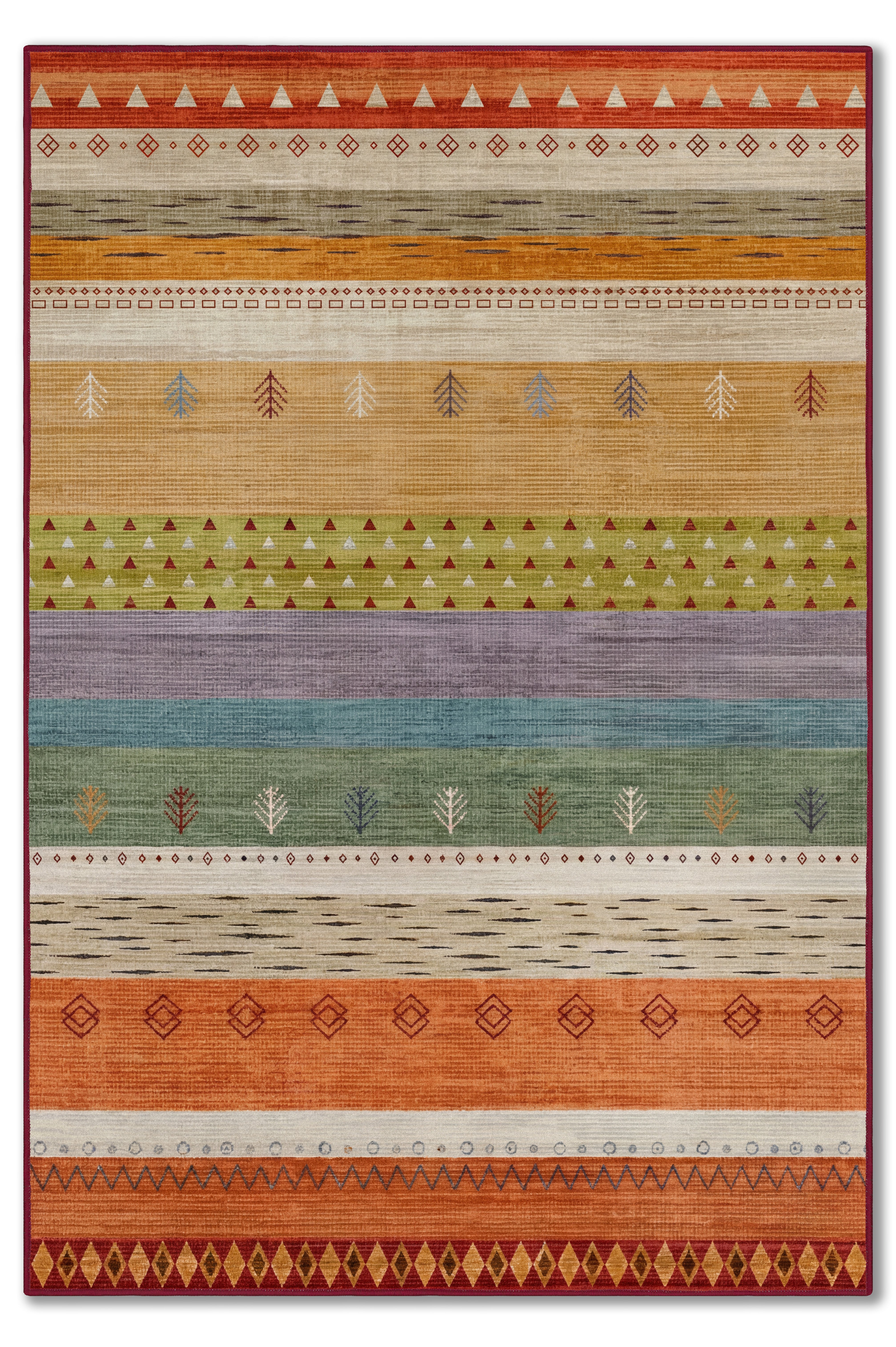 yıkanabilir kaymaz taban şönil dokuma halı 80x150 renkli
