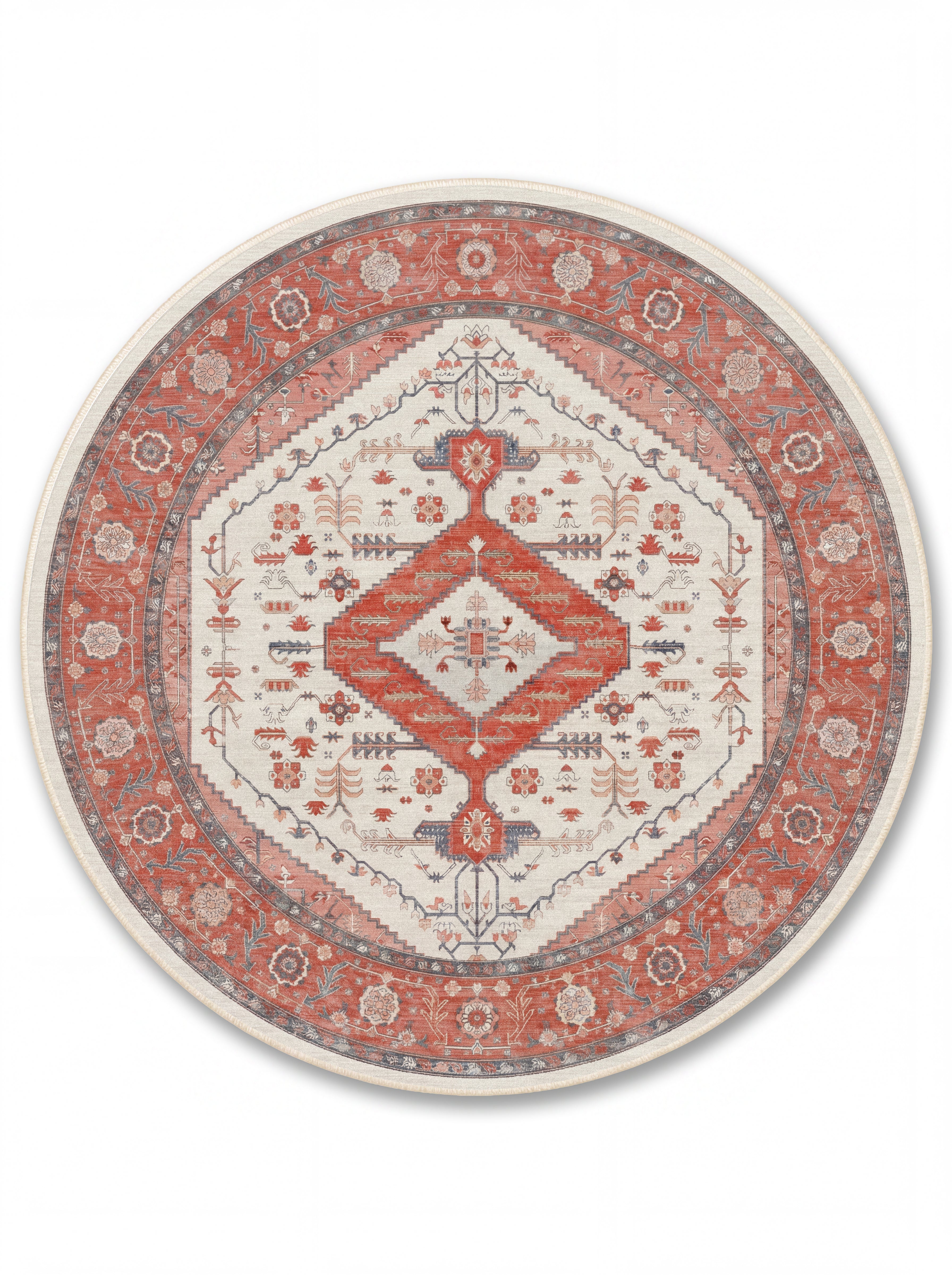 yıkanabilir kaymaz taban şönil dokuma halı 140x200 kirmizi; gul-kurusu