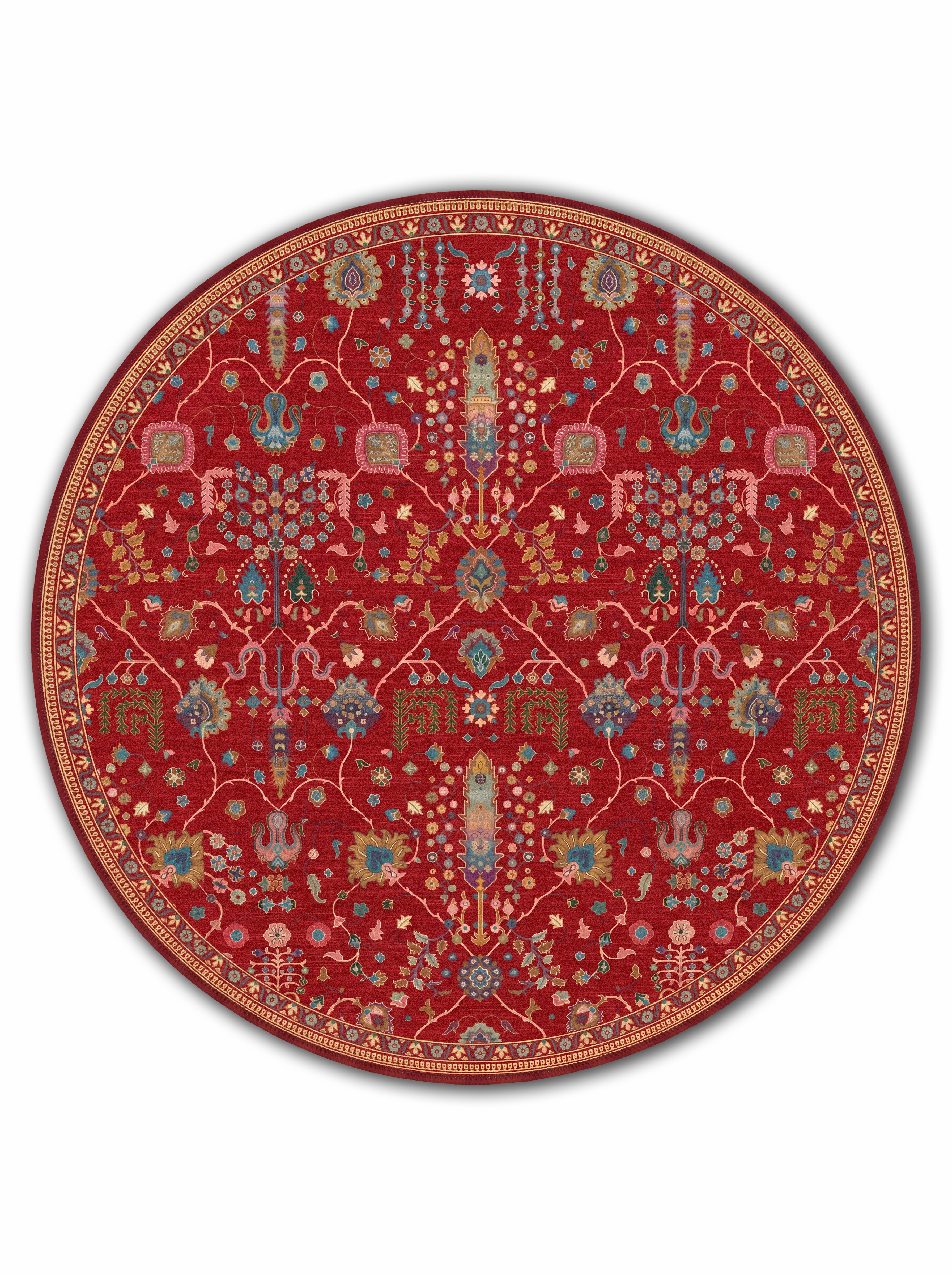 yıkanabilir kaymaz taban şönil dokuma halı 140x200 kirmizi; renkli
