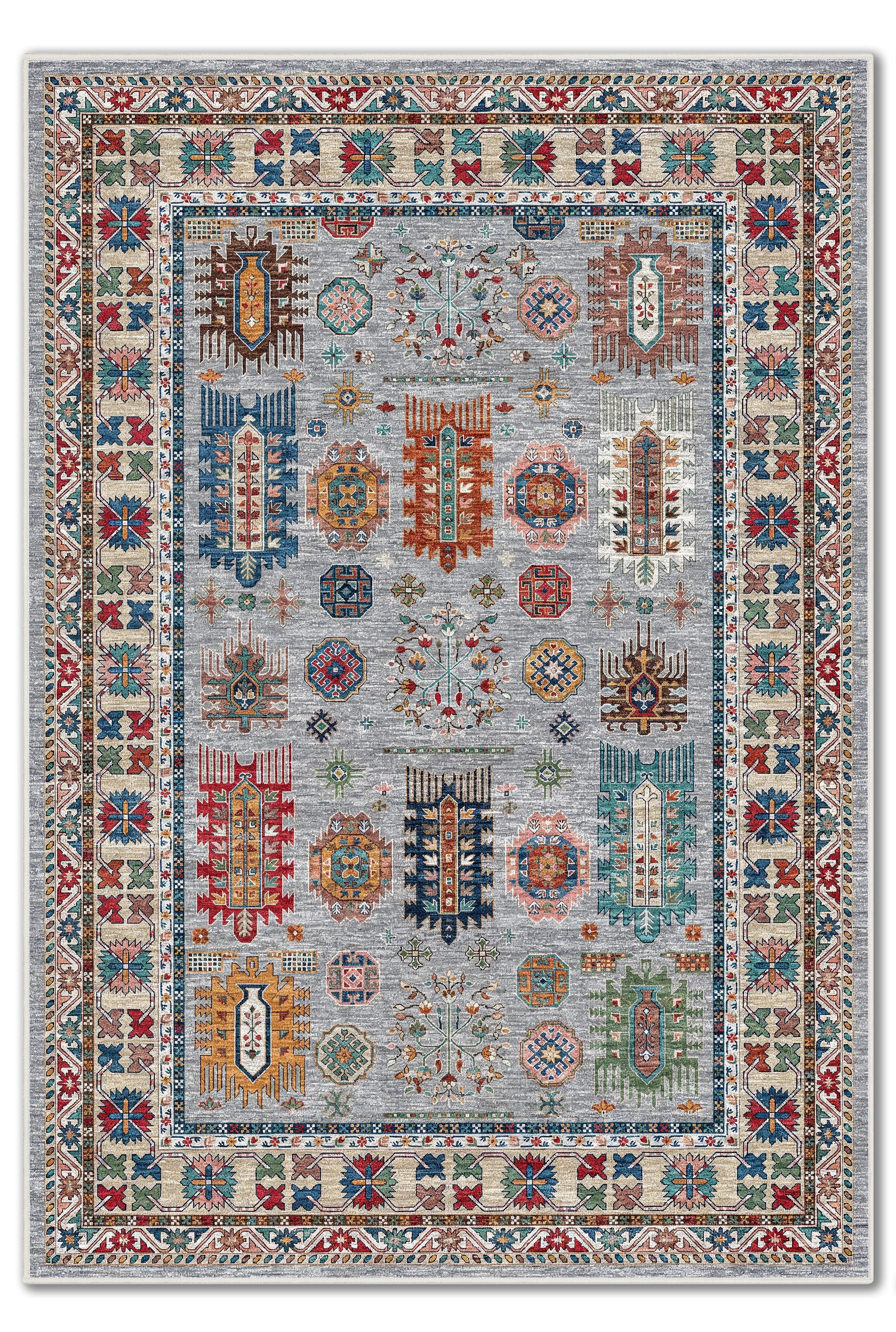 Arte VN132-2 Klasik Desenli Renkli Dekoratif Salon Mutfak Koridor Halısı