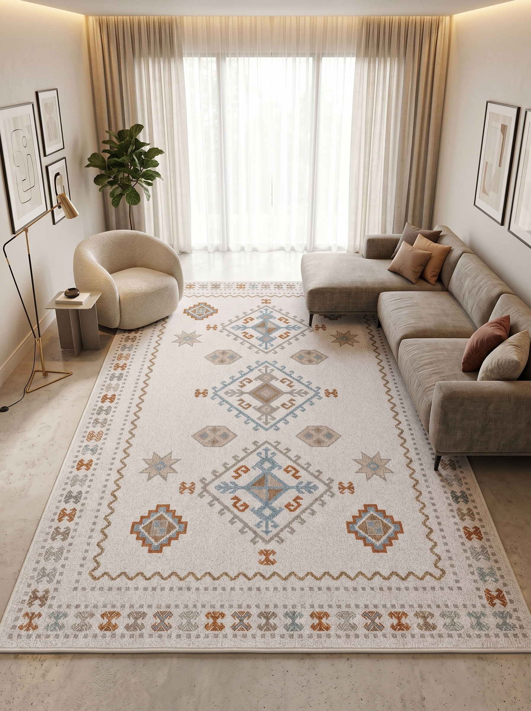 yıkanabilir kaymaz taban şönil dokuma halı 80x150 gri; renkli