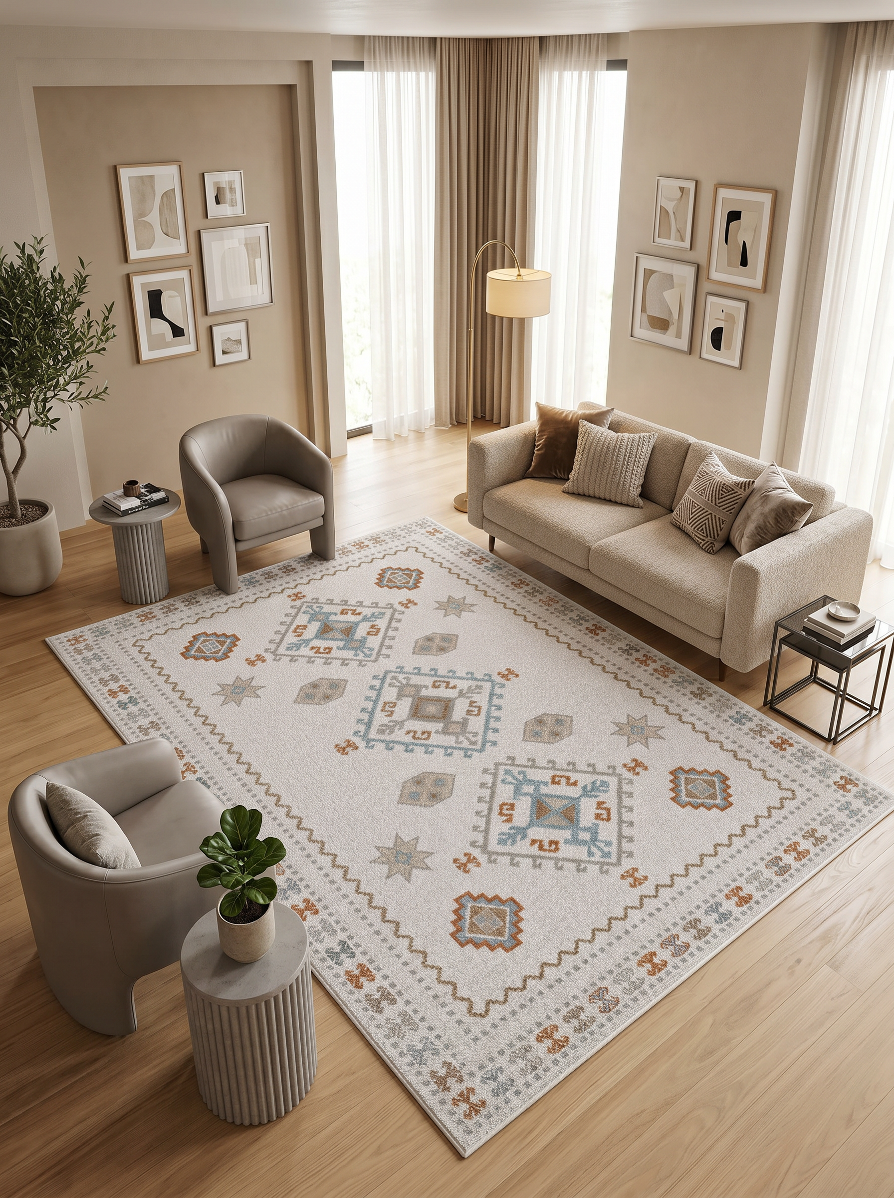 yıkanabilir kaymaz taban şönil dokuma halı 80x100 gri; renkli