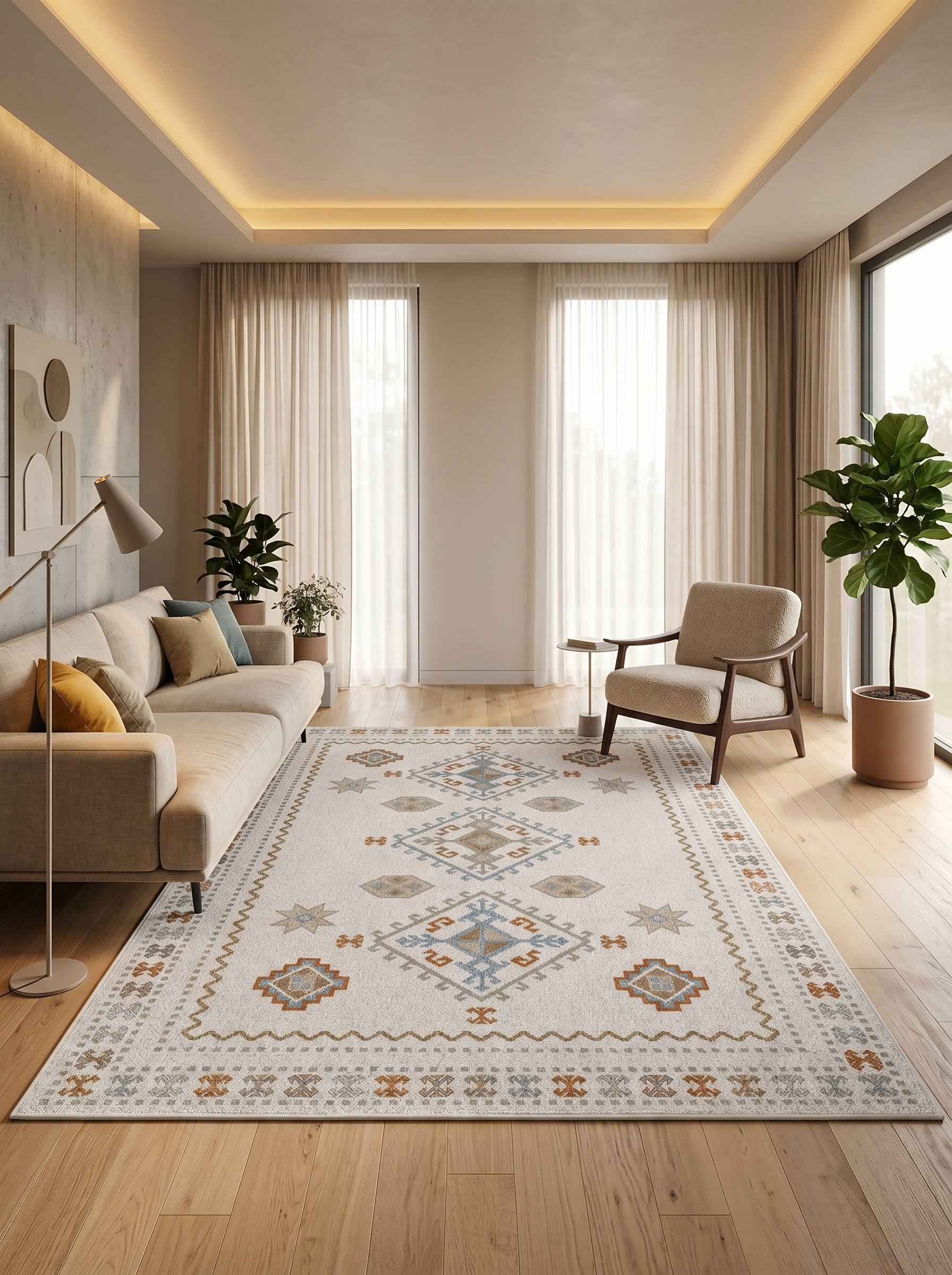 yıkanabilir kaymaz taban şönil dokuma halı 200x250 (5 m²) gri; renkli
