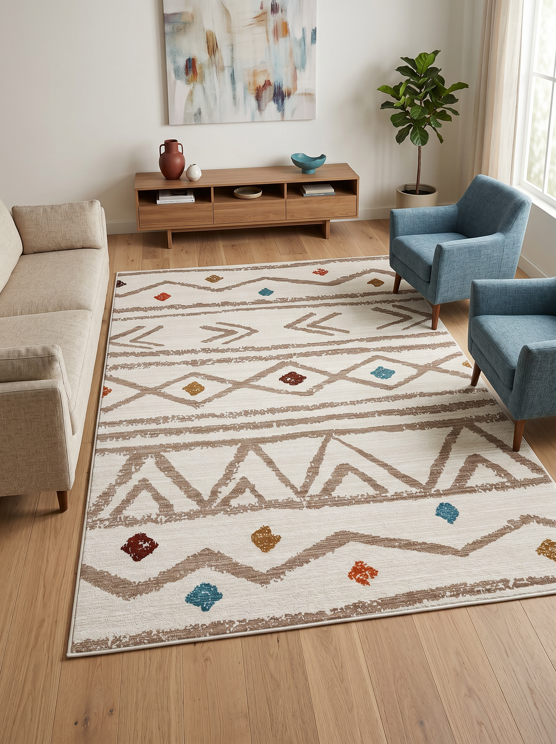 Arte VN136-4 İskandinav Desenli Dekoratif Salon Mutfak Koridor Halısı
