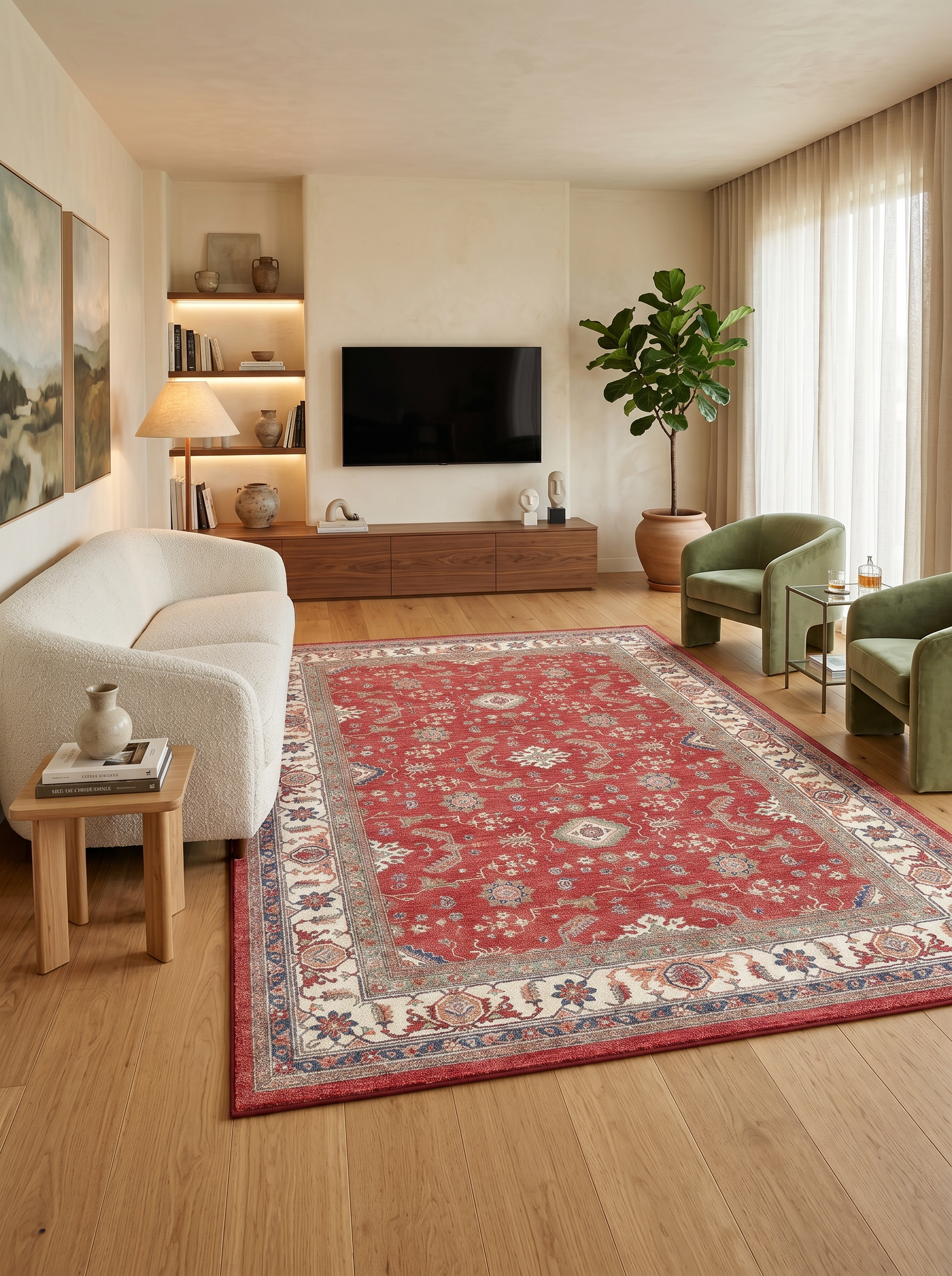 yıkanabilir kaymaz taban şönil dokuma halı 80x100 kirmizi; renkli