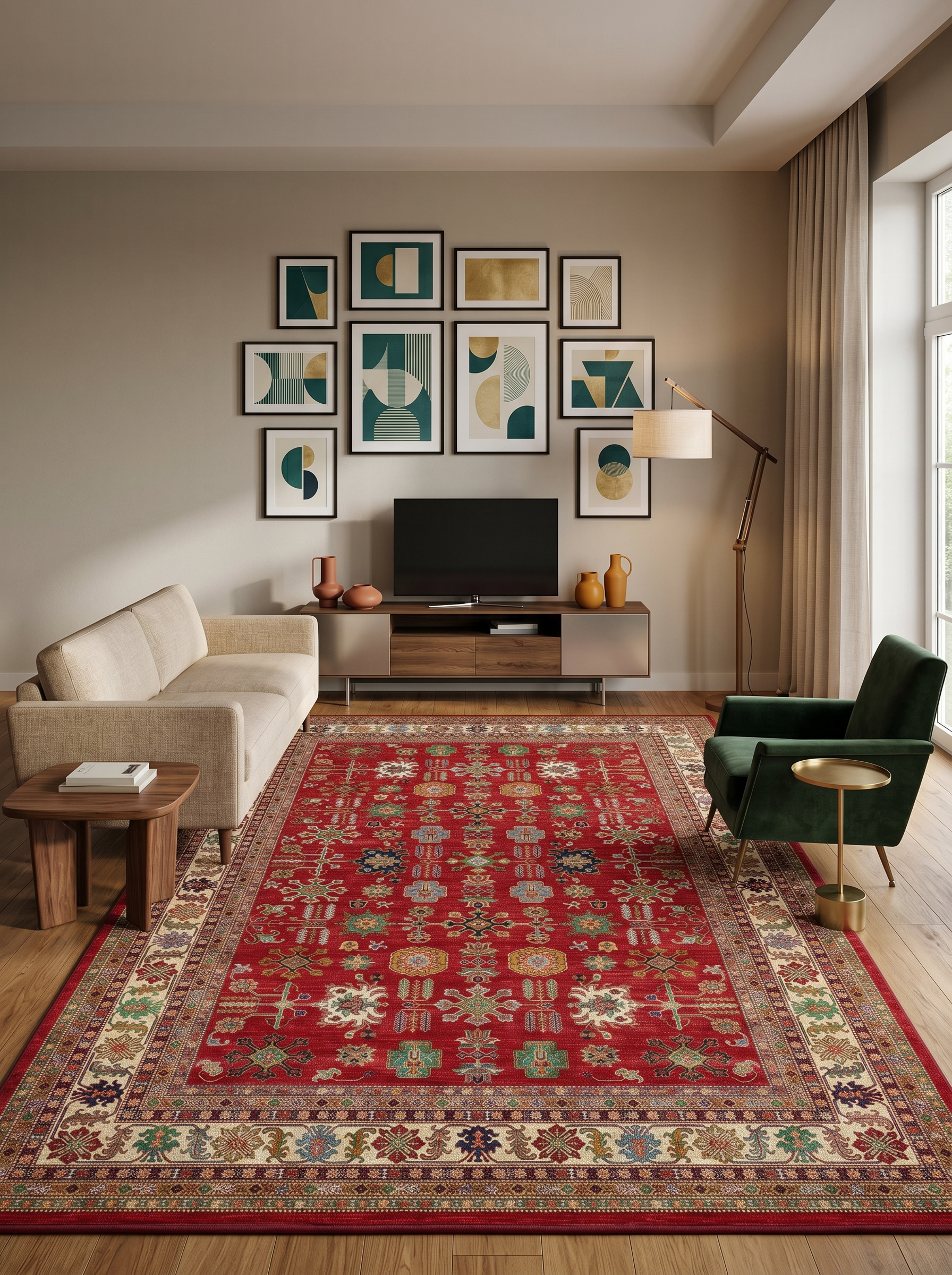 yıkanabilir kaymaz taban şönil dokuma halı 80x100 kirmizi; renkli