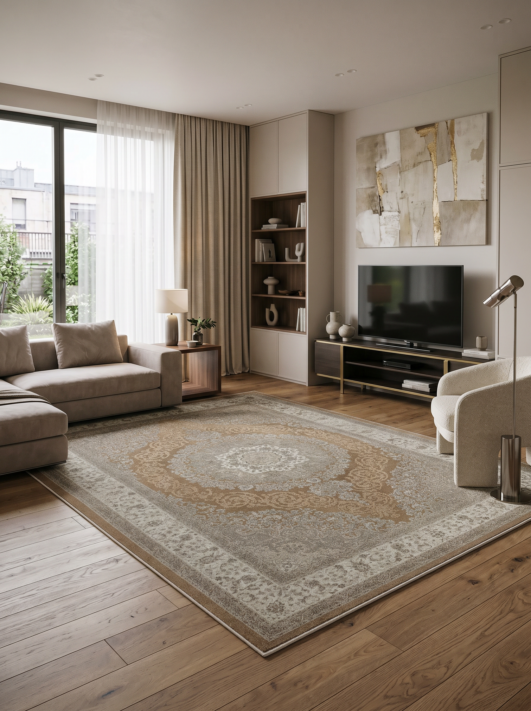 yıkanabilir kaymaz taban şönil dokuma halı 80x200 kahverengi; gri