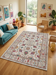yıkanabilir kaymaz taban şönil dokuma halı 80x100 gri; renkli