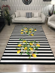 LEMON - Kaymaz Deri Taban Makinede Yıkanabilir Salon Oturma Odası Mutfak Halısı